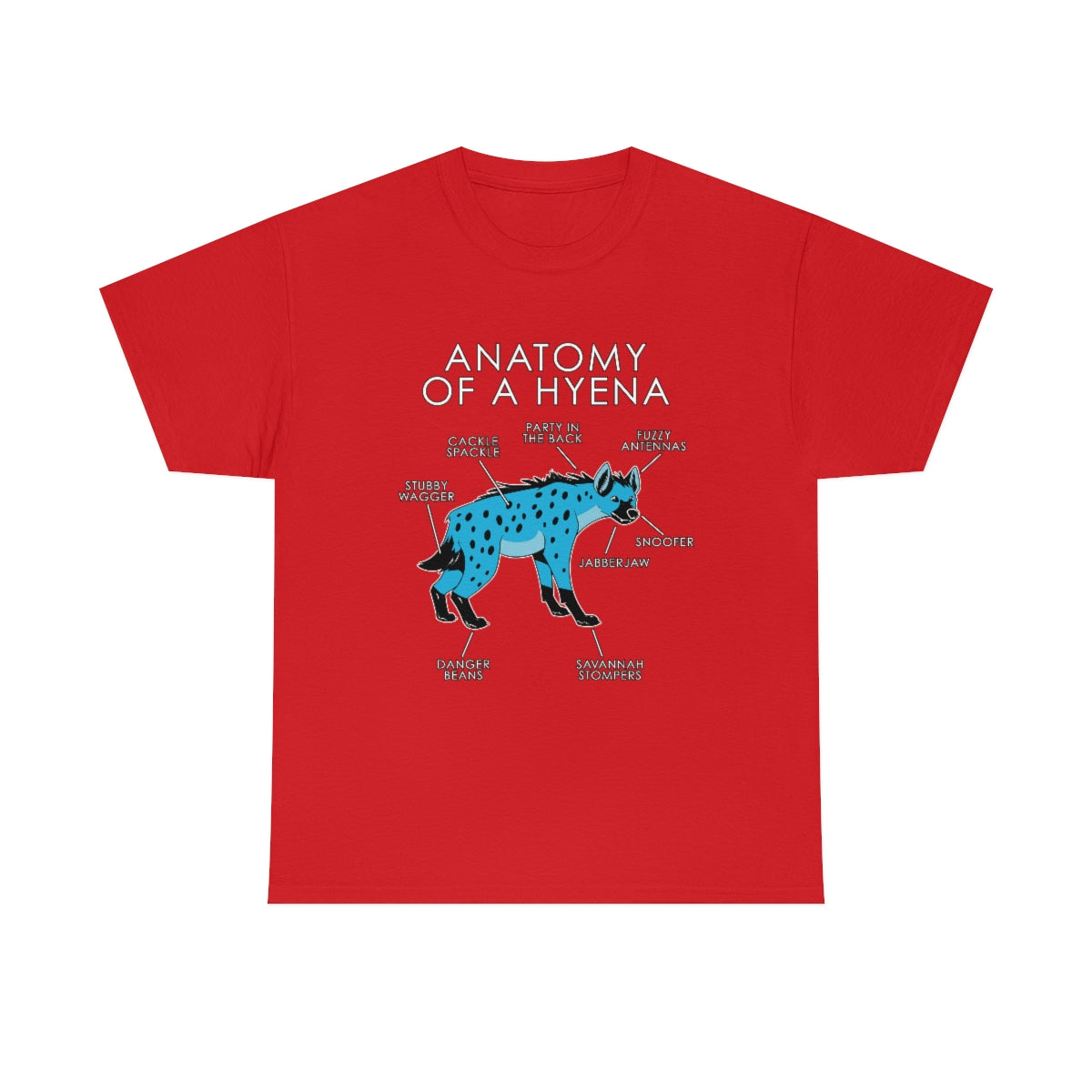 Hyena Light Blue - T-Shirt T-Shirt Artworktee Red S 