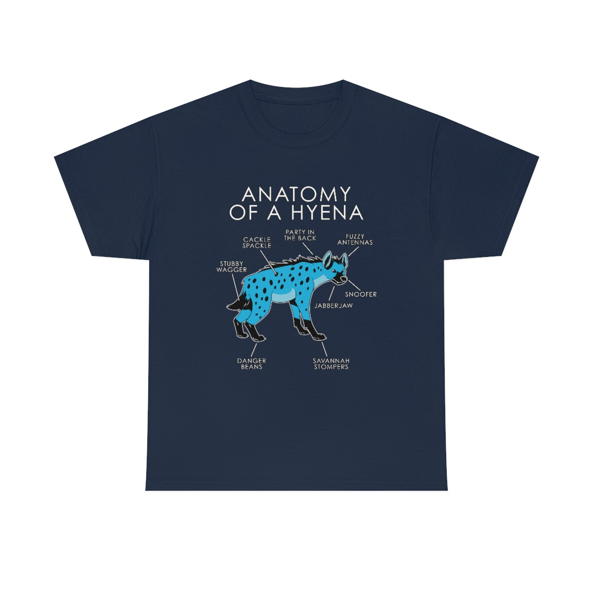 Hyena Light Blue - T-Shirt T-Shirt Artworktee Navy Blue S 
