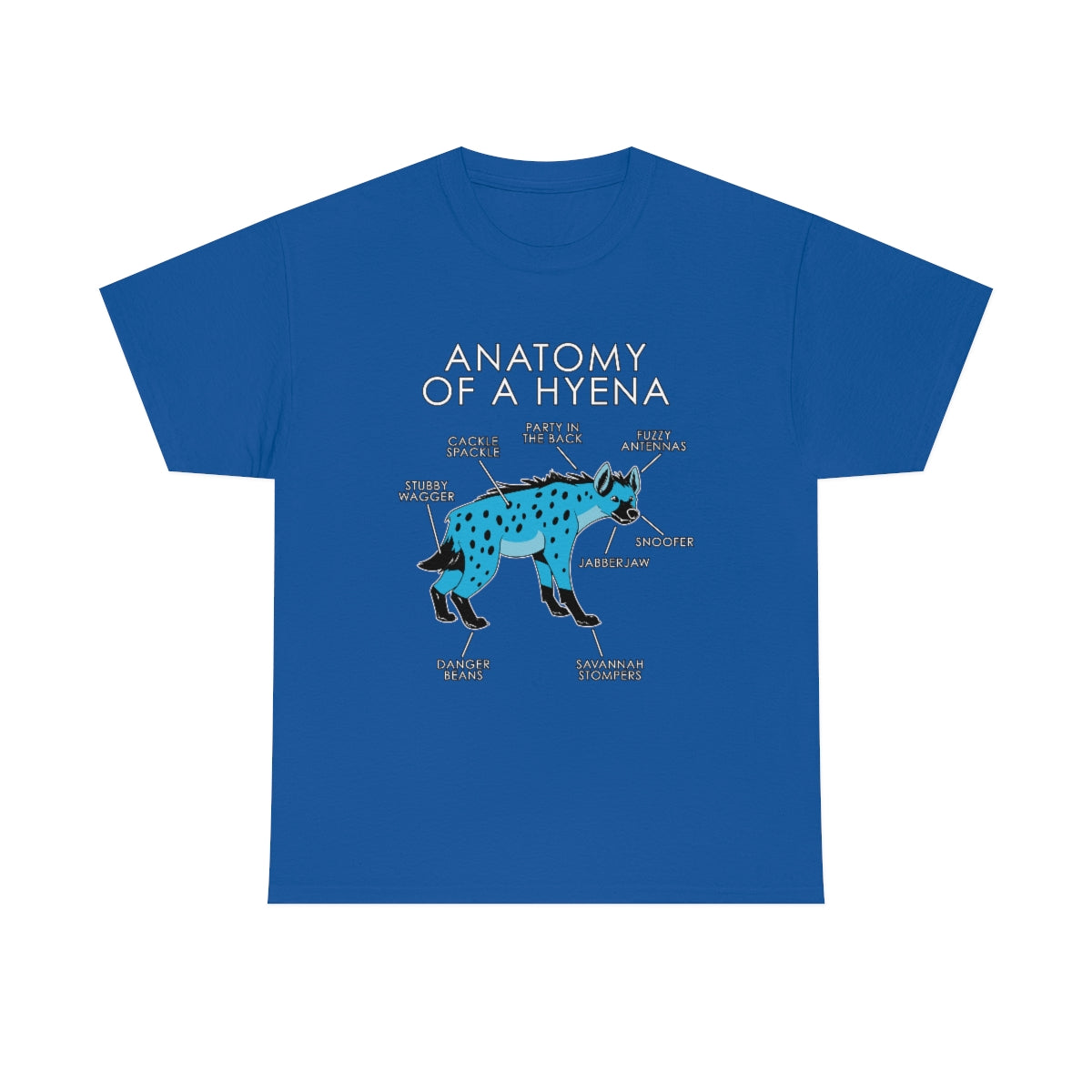 Hyena Light Blue - T-Shirt T-Shirt Artworktee Royal Blue S 