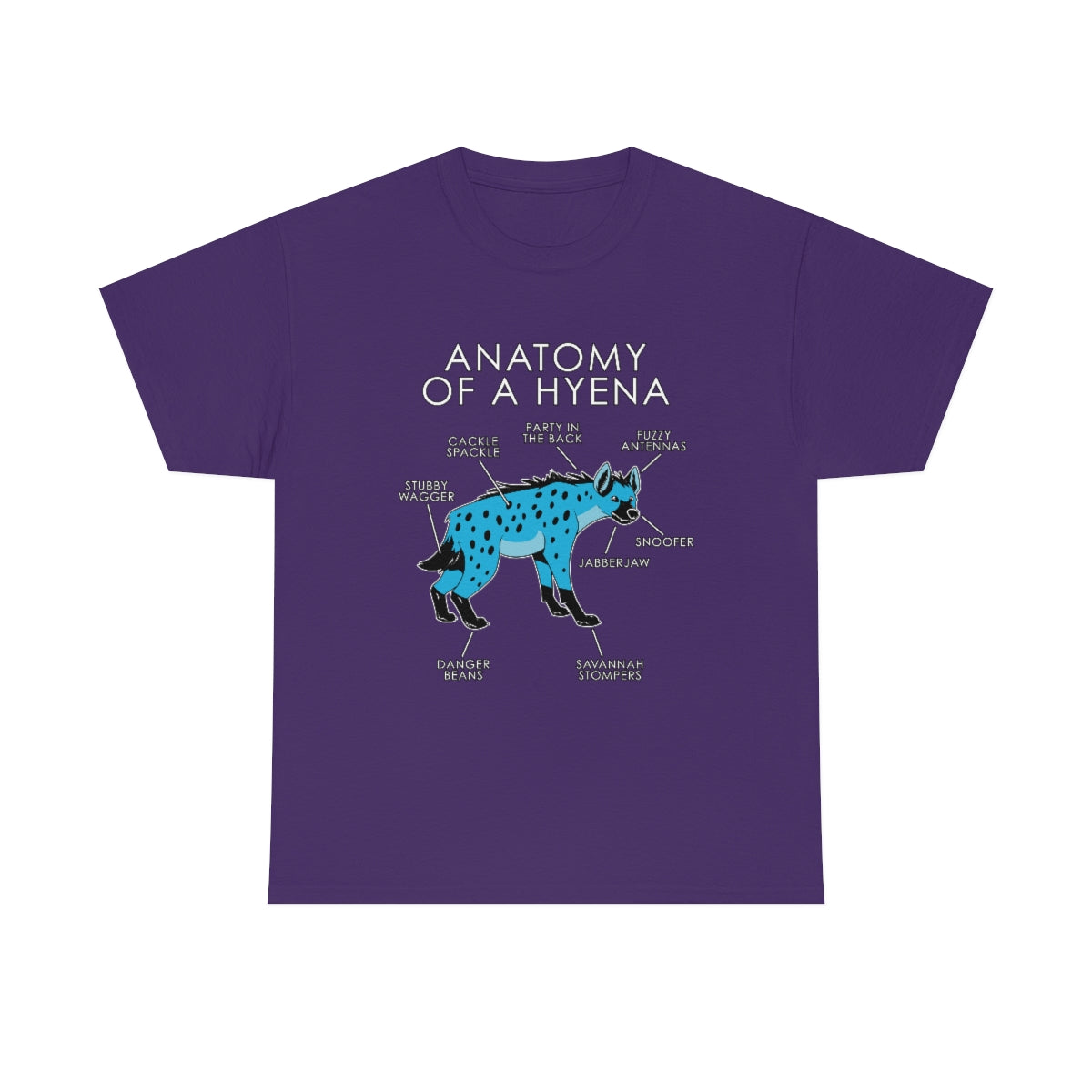 Hyena Light Blue - T-Shirt T-Shirt Artworktee Purple S 