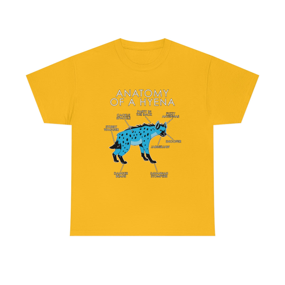 Hyena Light Blue - T-Shirt T-Shirt Artworktee Gold S 