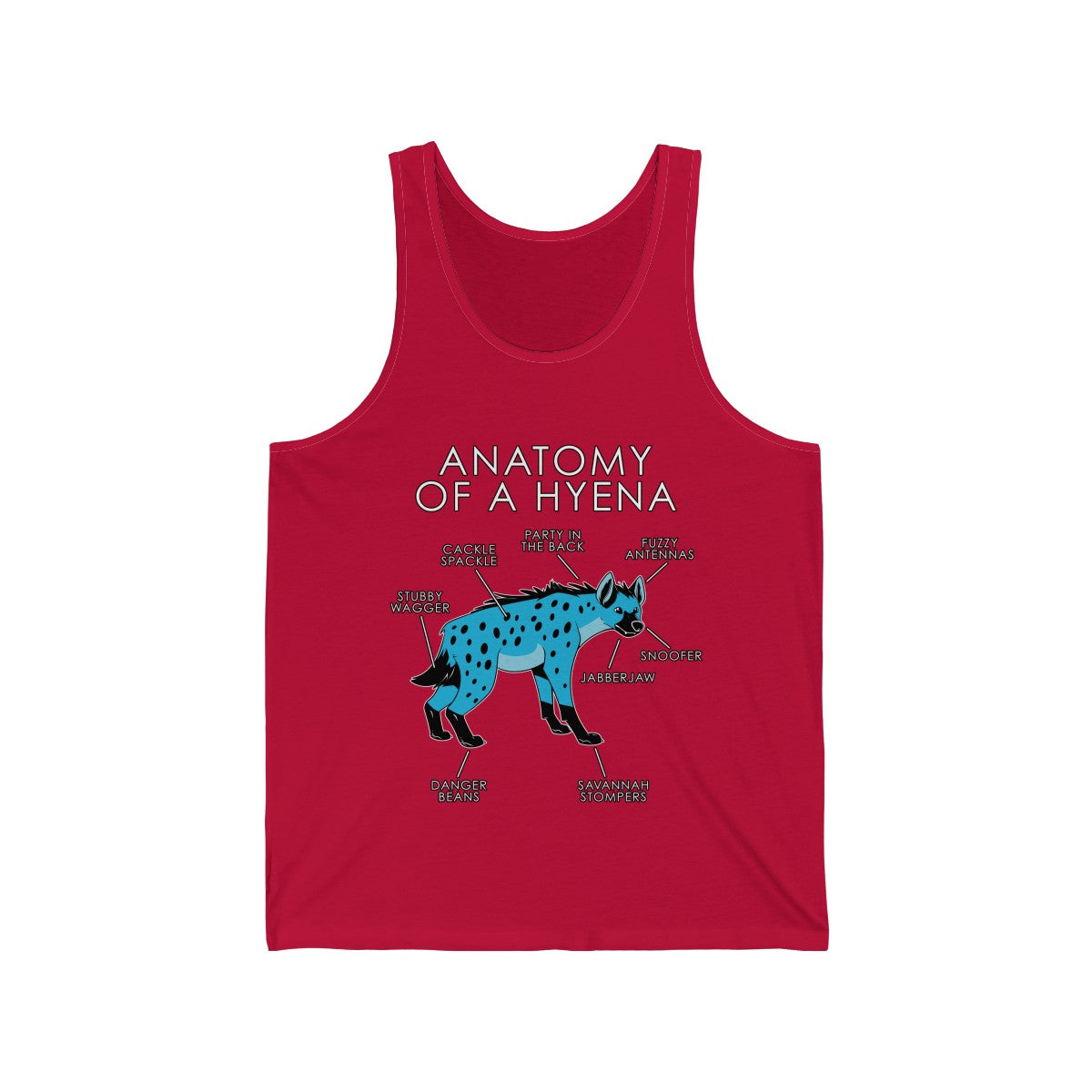 Hyena Light Blue - Tank Top Tank Top Artworktee Red XS 