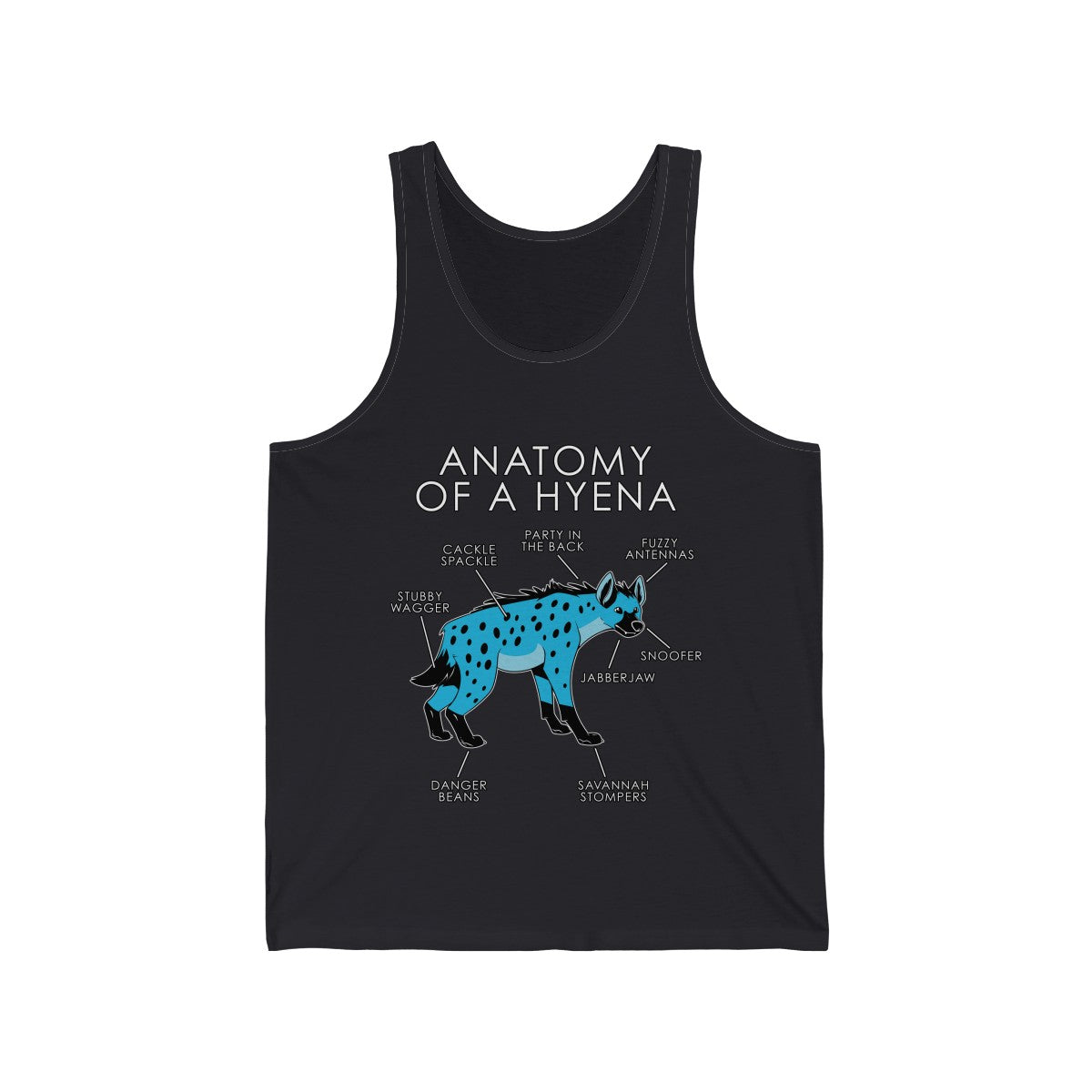 Hyena Light Blue - Tank Top Tank Top Artworktee Dark Grey XS 