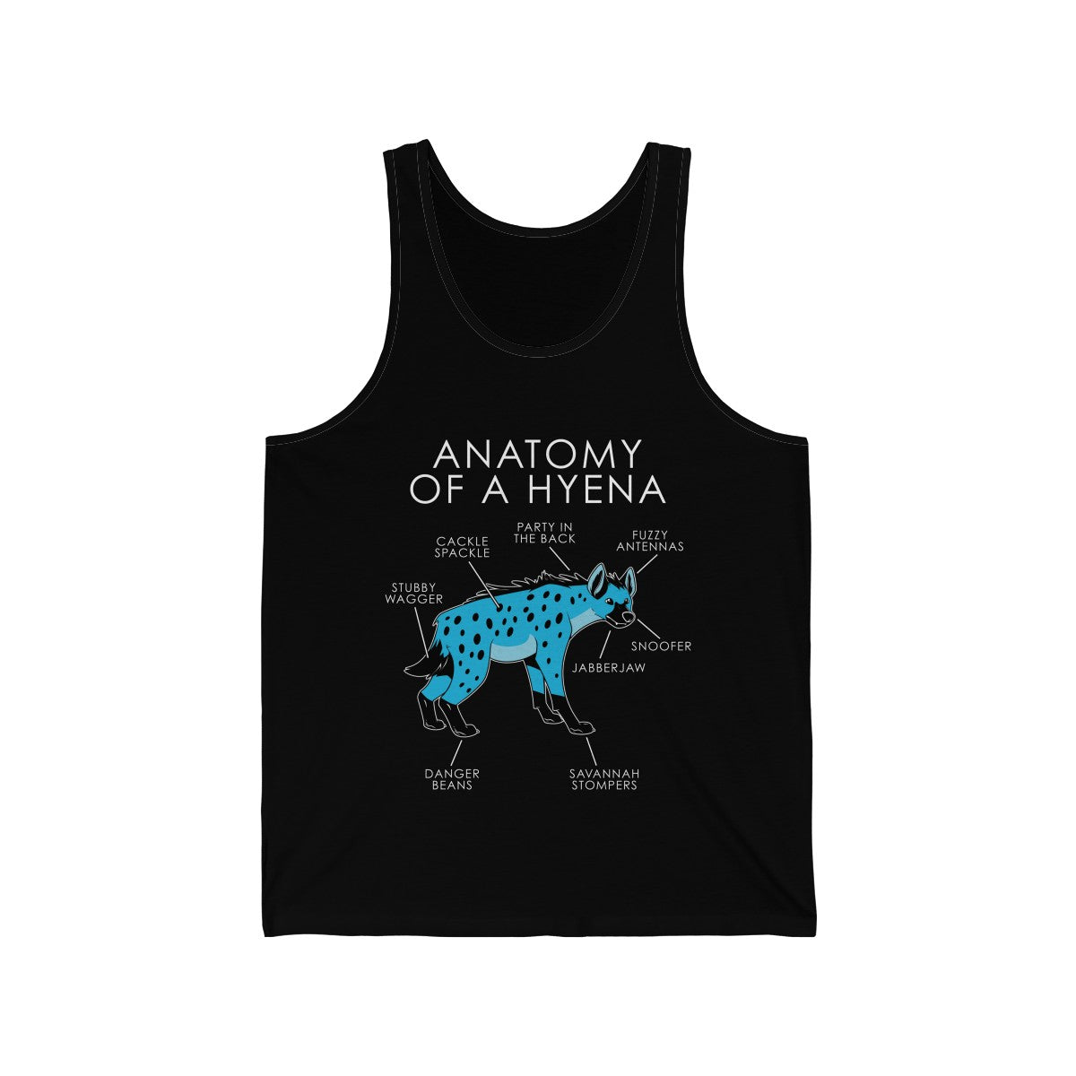 Hyena Light Blue - Tank Top Tank Top Artworktee Black XS 