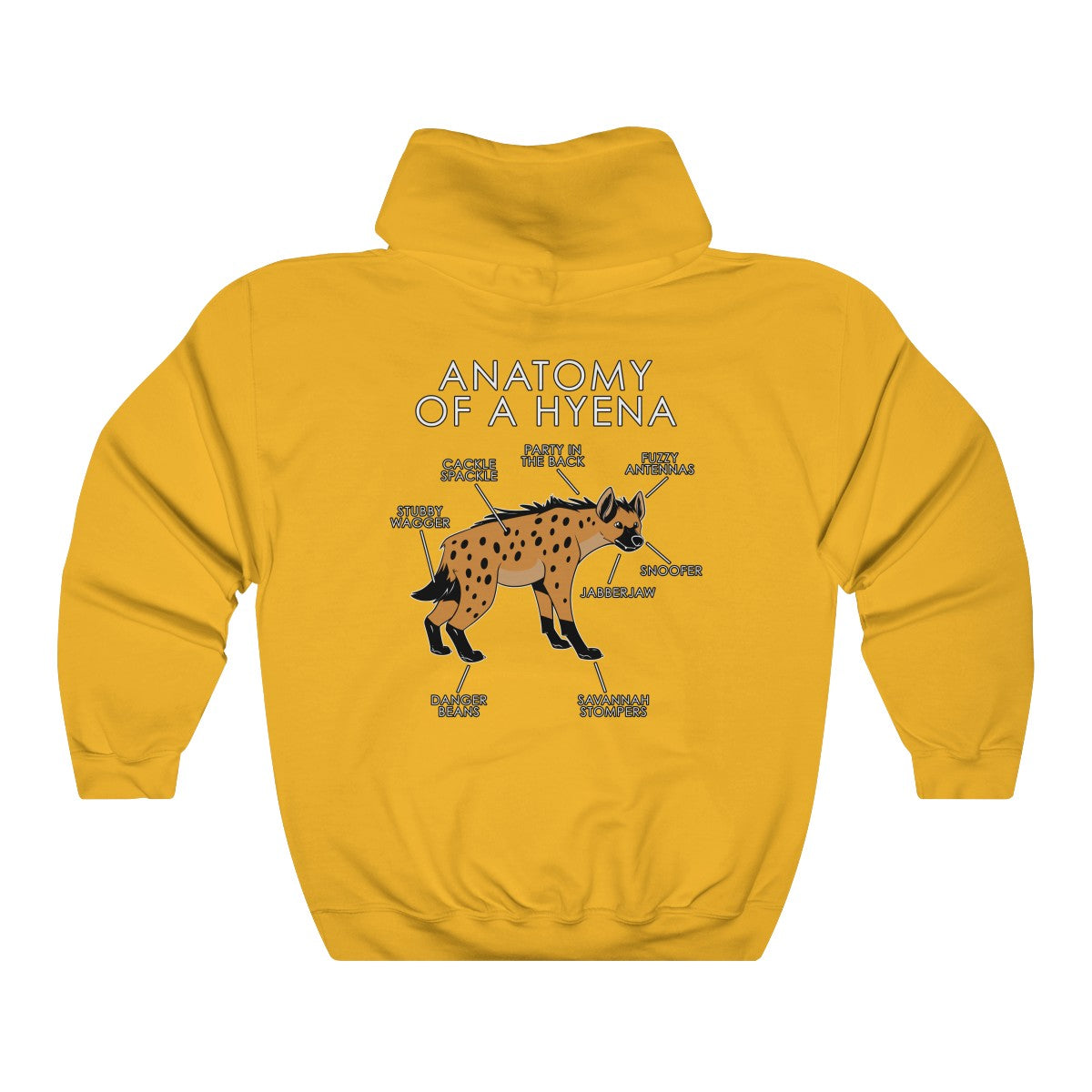 Hyena Orange - Hoodie Hoodie Artworktee Gold S 