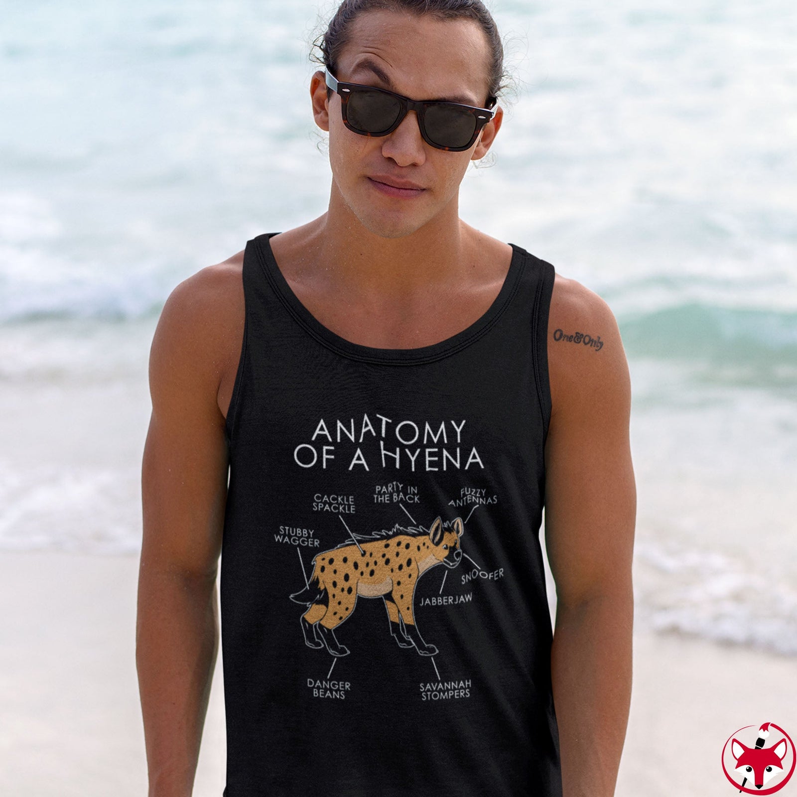 Hyena Orange - Tank Top Tank Top Artworktee 