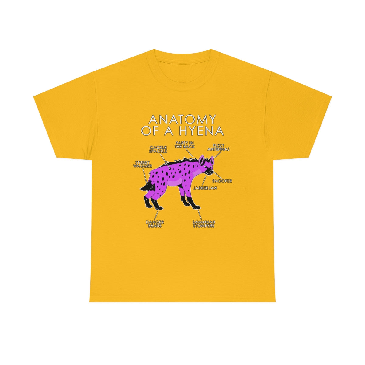 Hyena Pink - T-Shirt T-Shirt Artworktee Gold S 