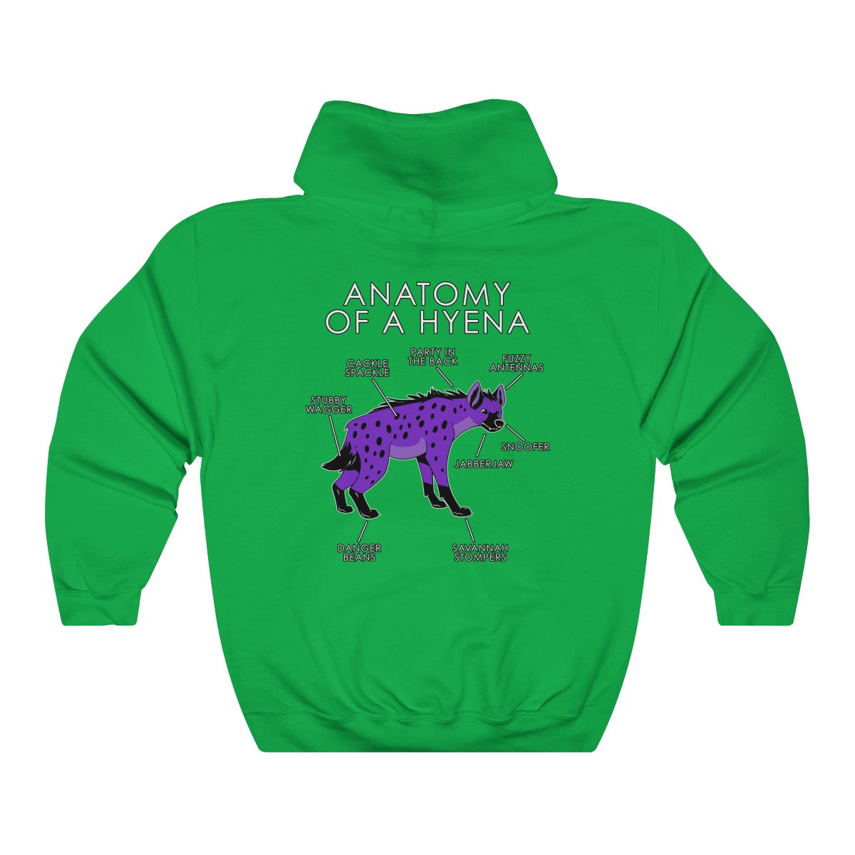 Hyena Purple - Hoodie Hoodie Artworktee Green S 