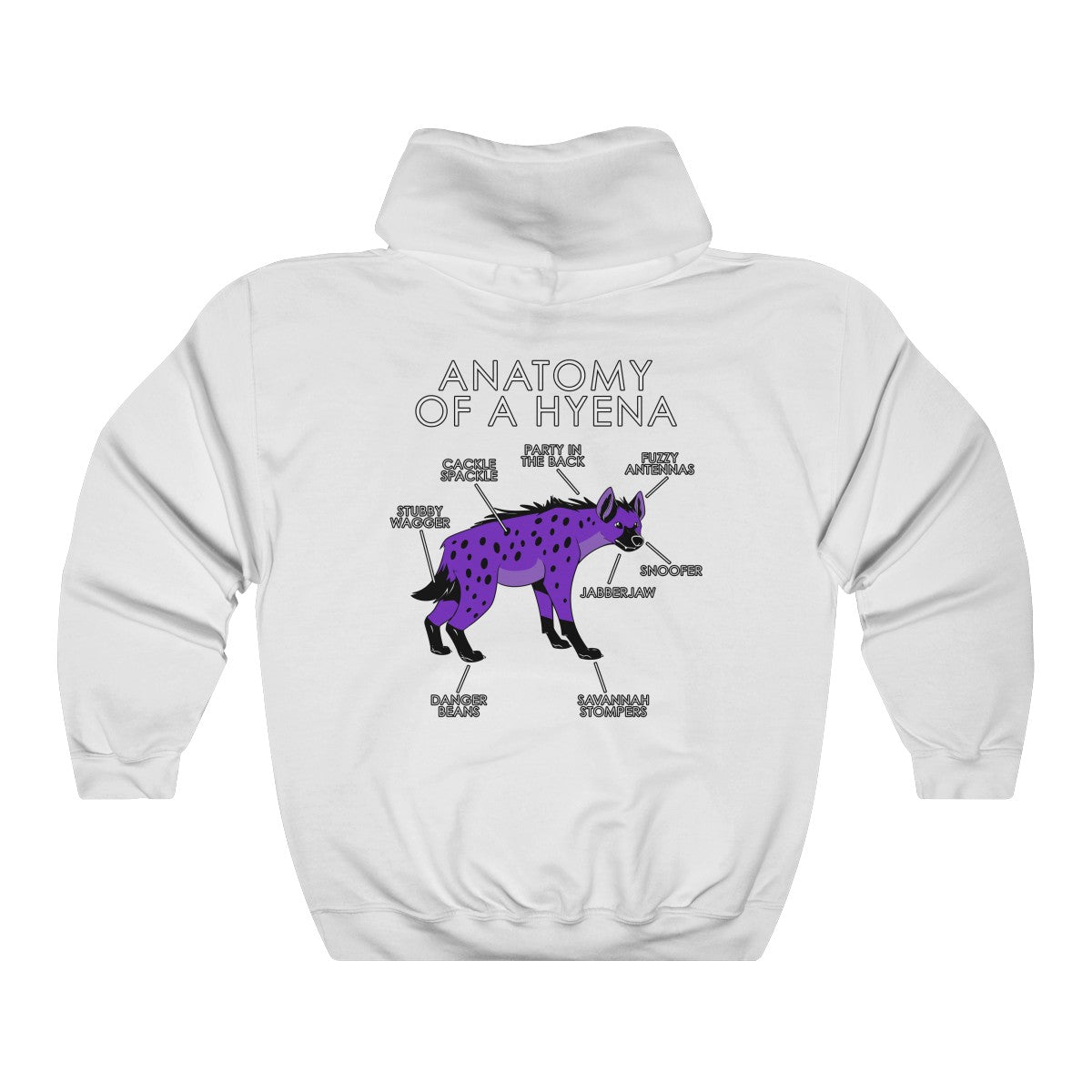 Hyena Purple - Hoodie Hoodie Artworktee White S 