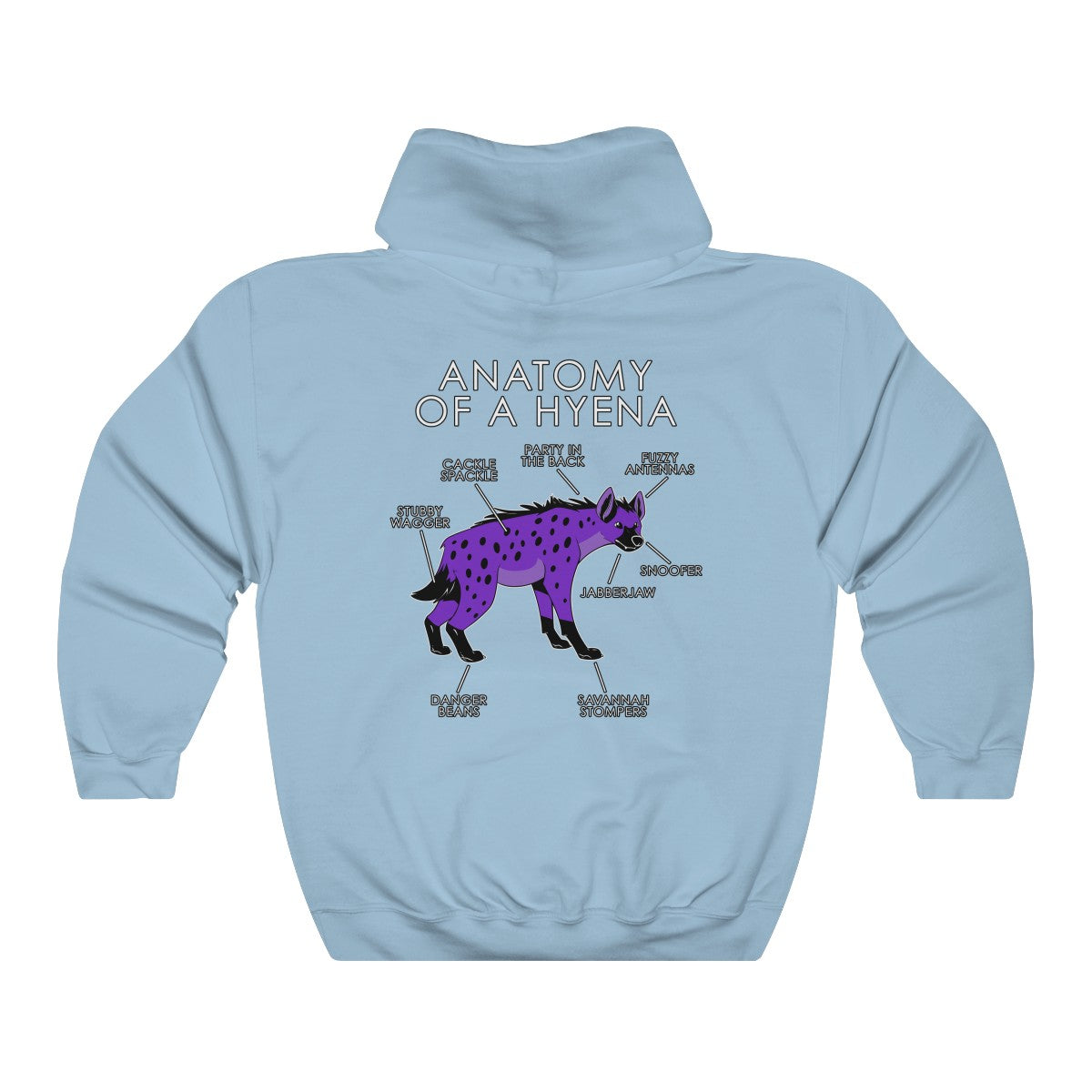 Hyena Purple - Hoodie Hoodie Artworktee Light Blue S 