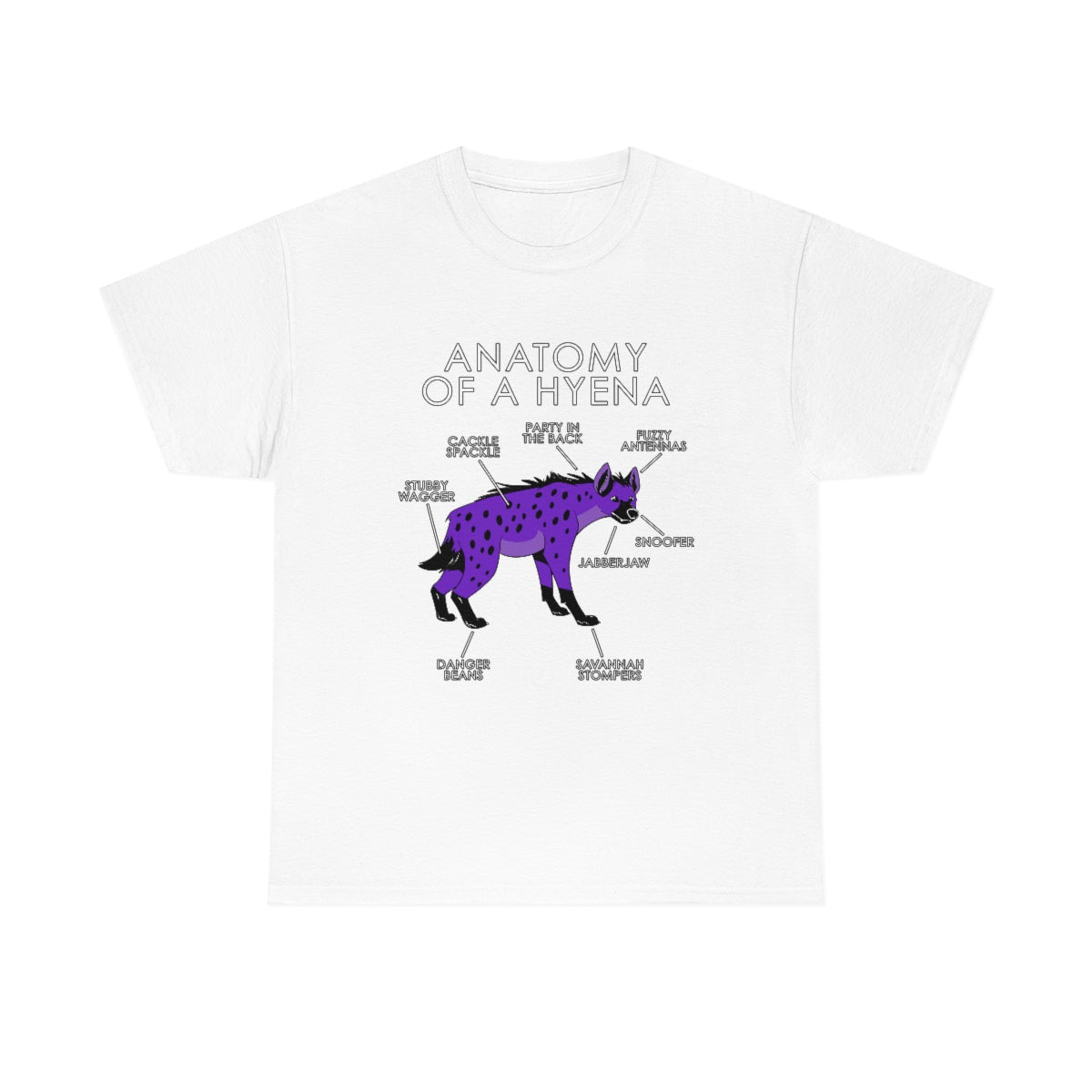 Hyena Purple - T-Shirt T-Shirt Artworktee White S 
