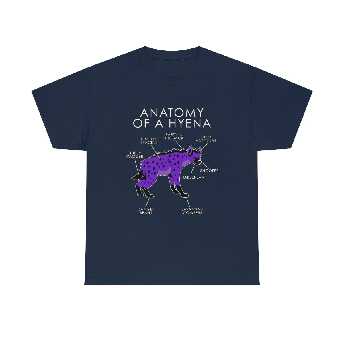 Hyena Purple - T-Shirt T-Shirt Artworktee Navy Blue S 