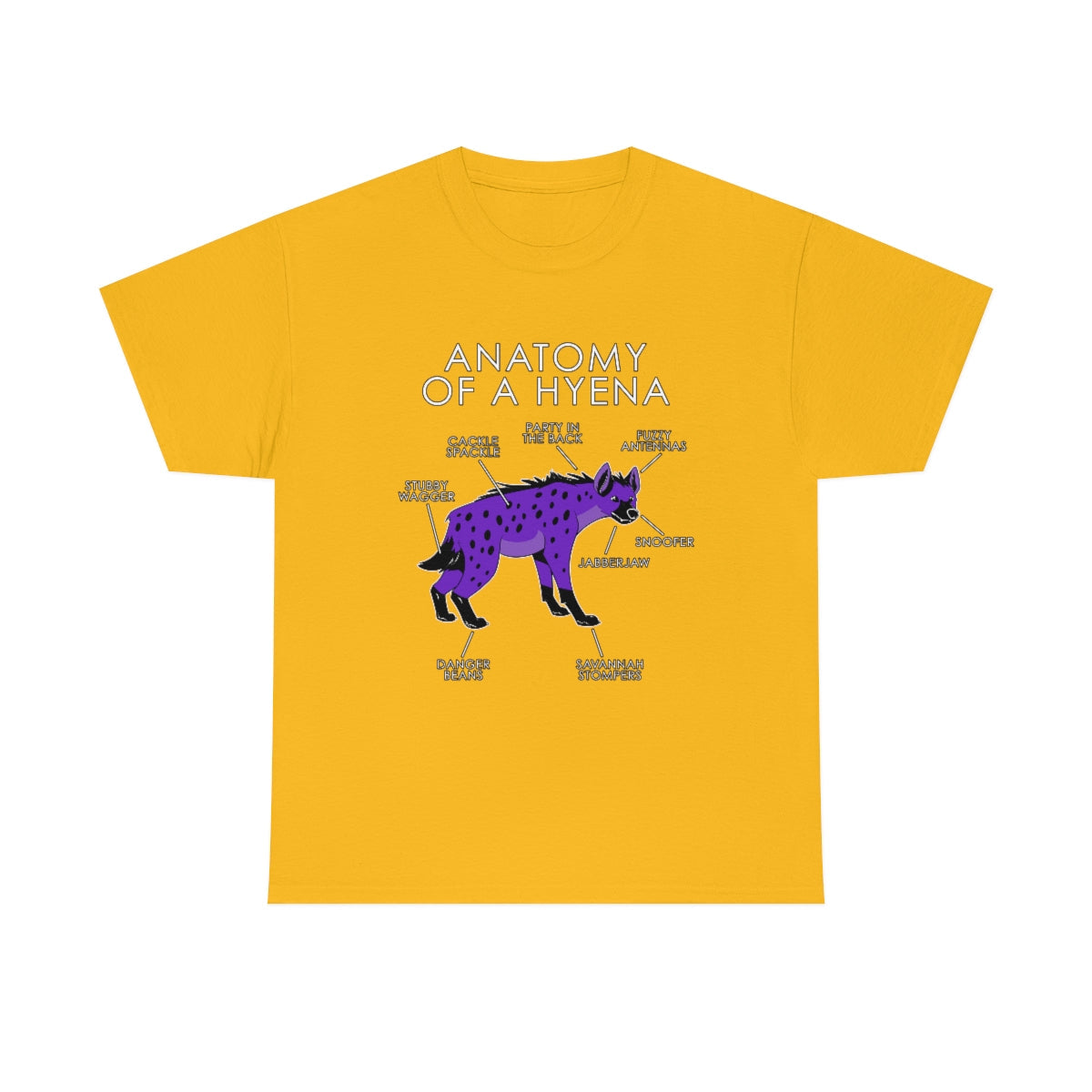 Hyena Purple - T-Shirt T-Shirt Artworktee Gold S 