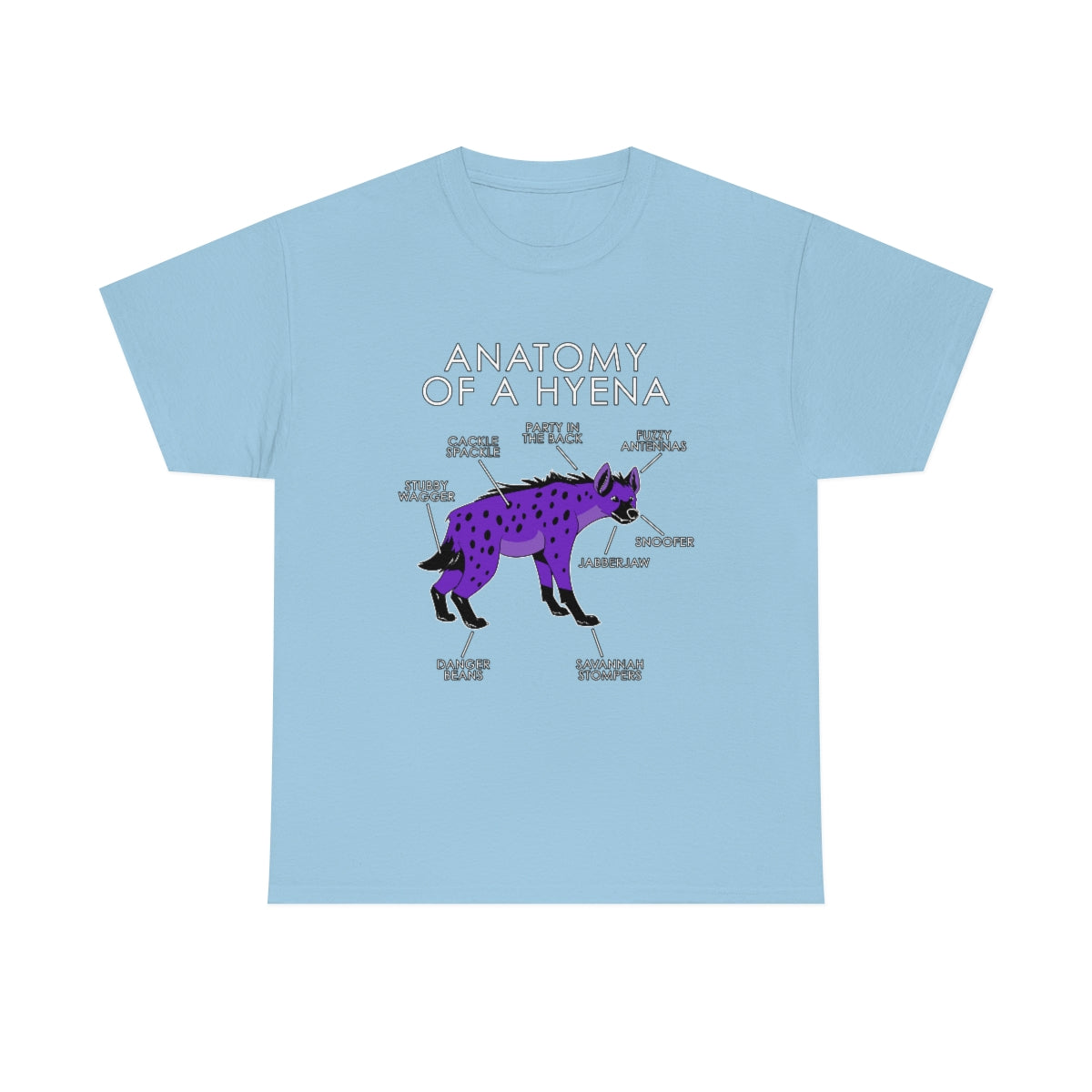 Hyena Purple - T-Shirt T-Shirt Artworktee Light Blue S 