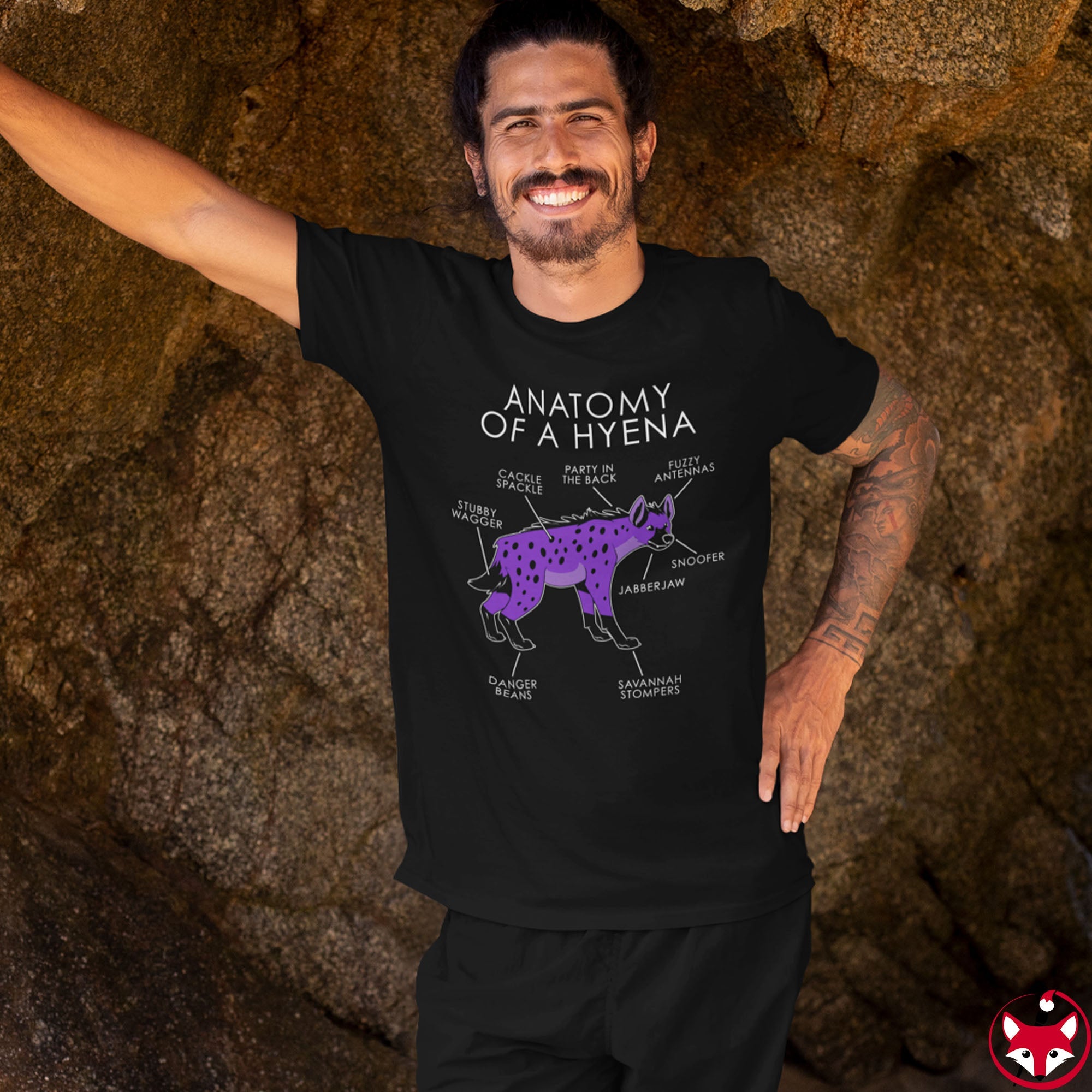 Hyena Purple - T-Shirt T-Shirt Artworktee 