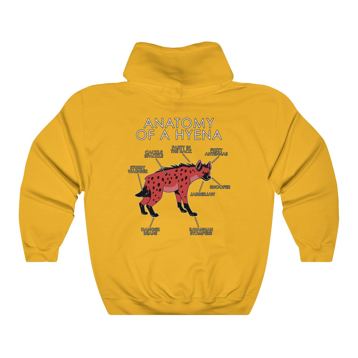 Hyena Red - Hoodie Hoodie Artworktee Gold S 