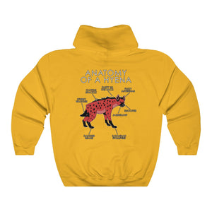 Hyena Red - Hoodie Hoodie Artworktee Gold S 