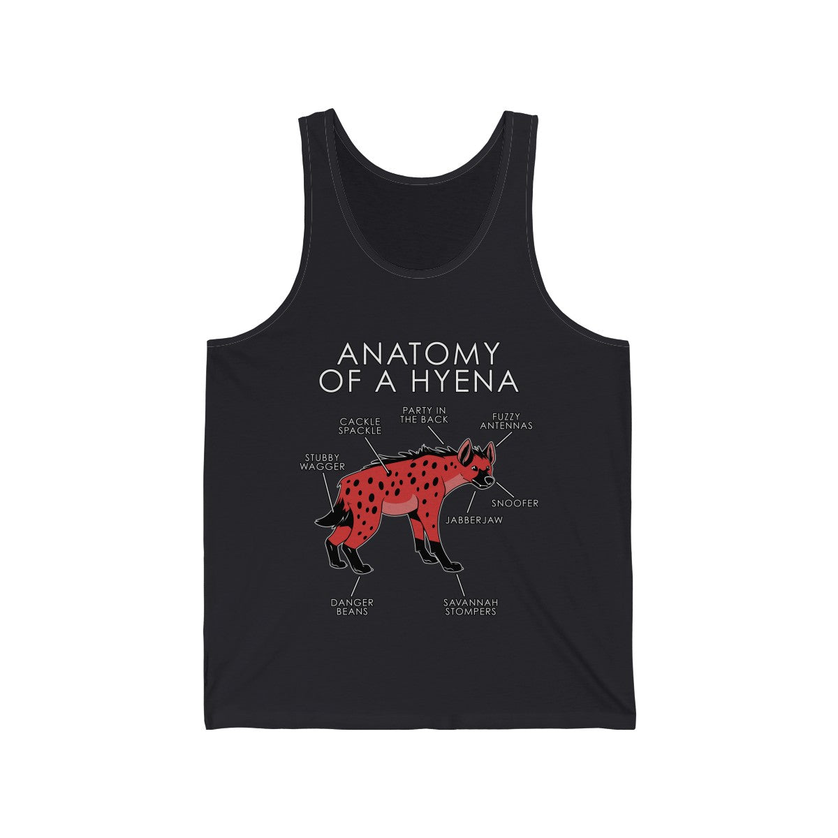 Hyena Red - Tank Top Tank Top Artworktee Dark Grey XS 