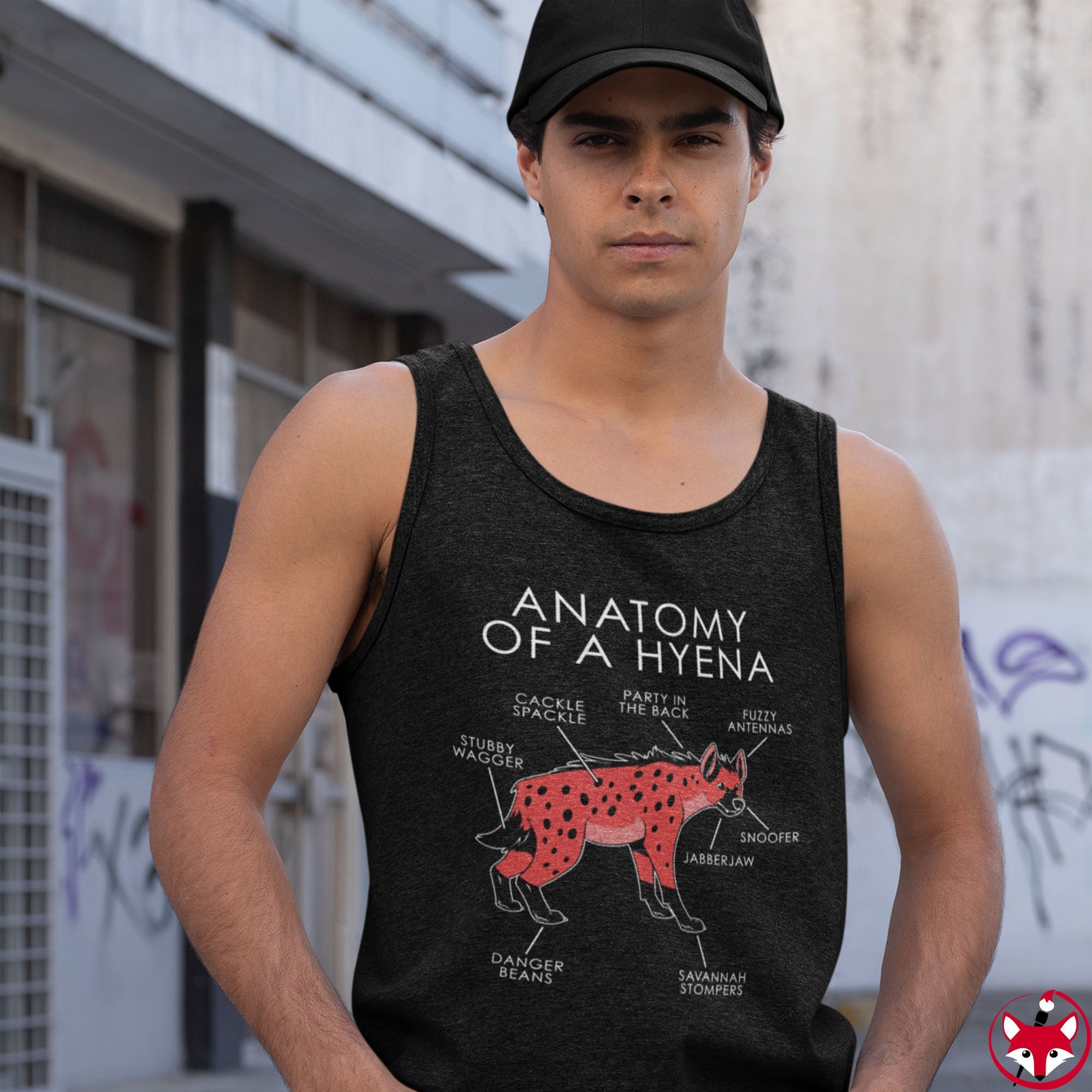 Hyena Red - Tank Top Tank Top Artworktee 