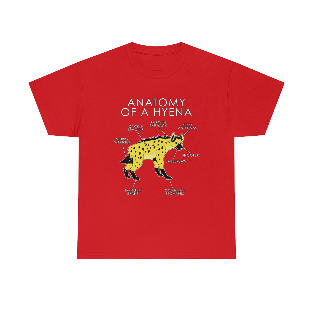 Hyena Yellow - T-Shirt T-Shirt Artworktee Red S 