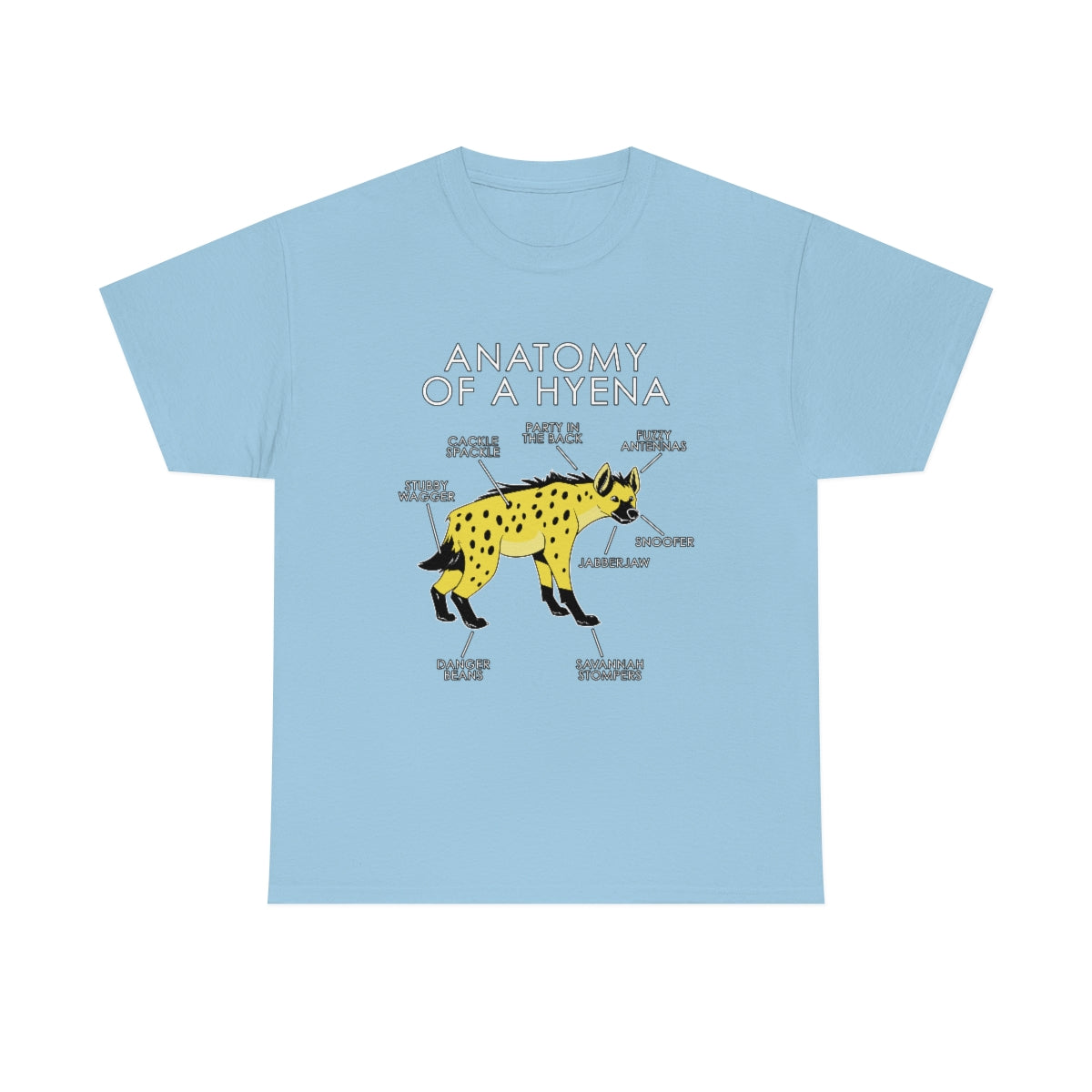 Hyena Yellow - T-Shirt T-Shirt Artworktee Light Blue S 