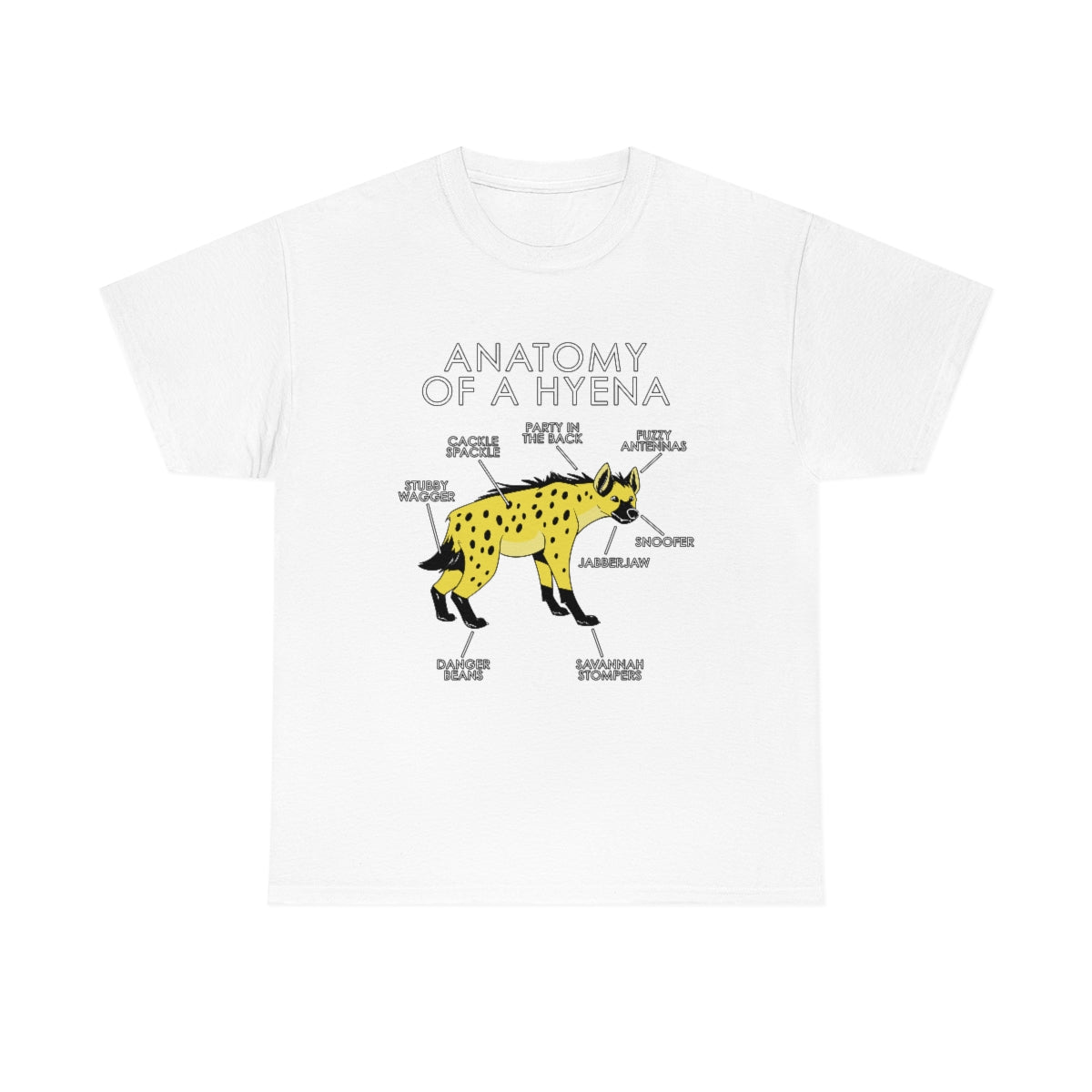 Hyena Yellow - T-Shirt T-Shirt Artworktee White S 