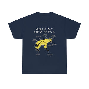 Hyena Yellow - T-Shirt T-Shirt Artworktee Navy Blue S 