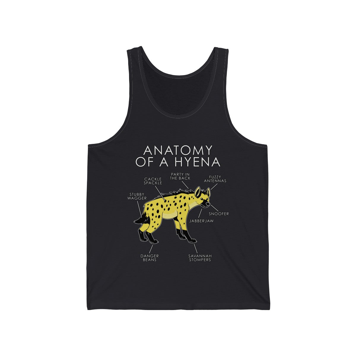 Hyena Yellow - Tank Top Tank Top Artworktee Dark Grey XS 