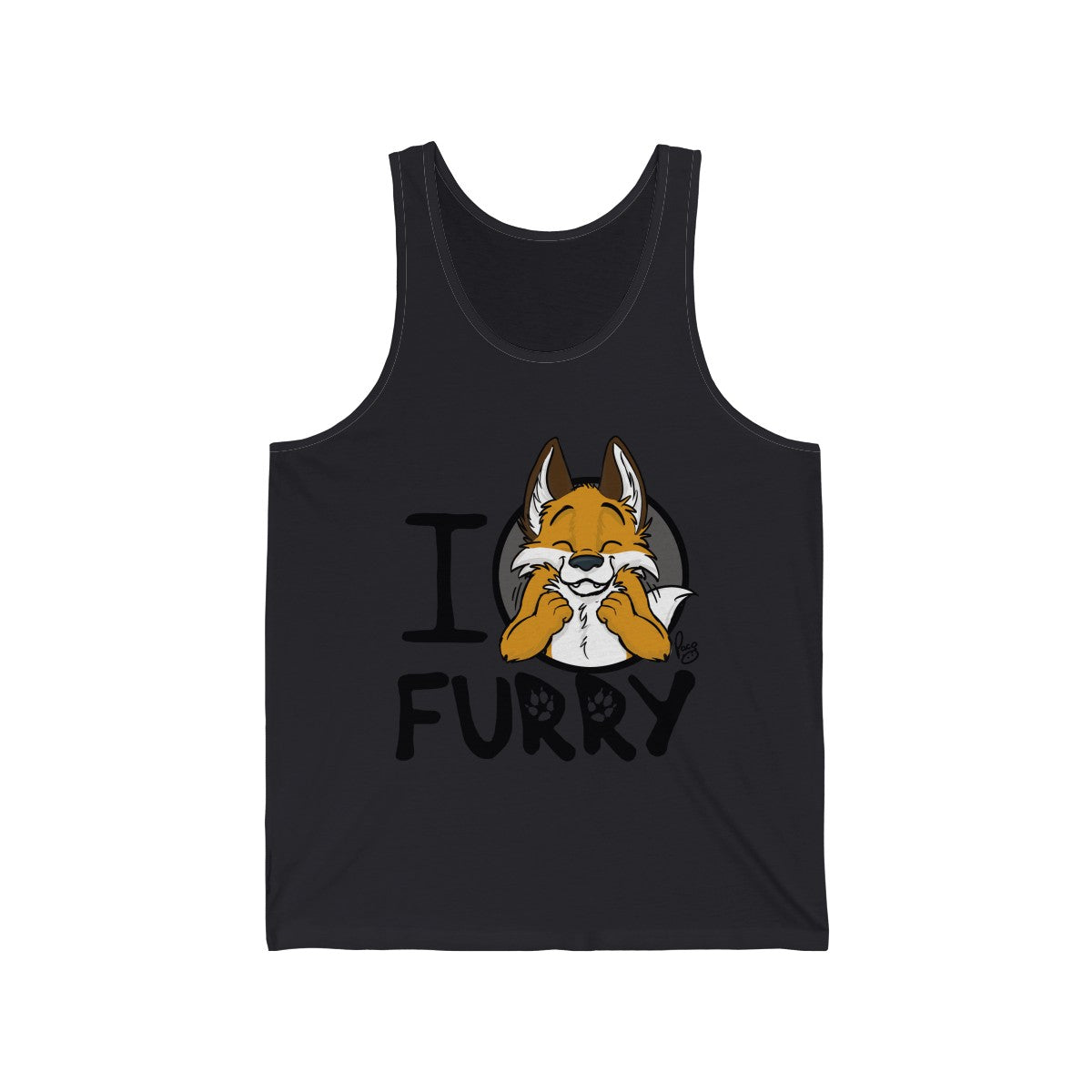 I Fox Furry - Tank Top Tank Top Paco Panda Dark Grey XS 