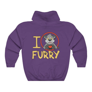 I Wolf Furry - Hoodie Hoodie Paco Panda Purple S 