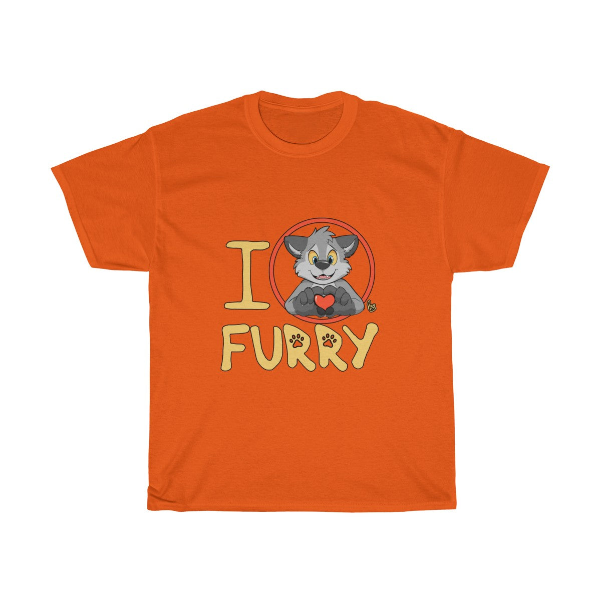 I Wolf Furry - T-Shirt T-Shirt Paco Panda Orange S 
