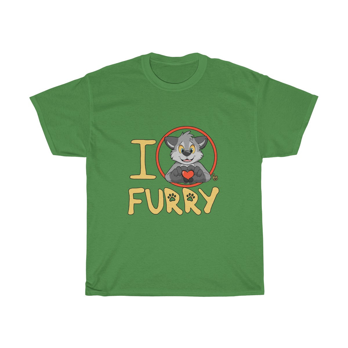 I Wolf Furry - T-Shirt T-Shirt Paco Panda Green S 