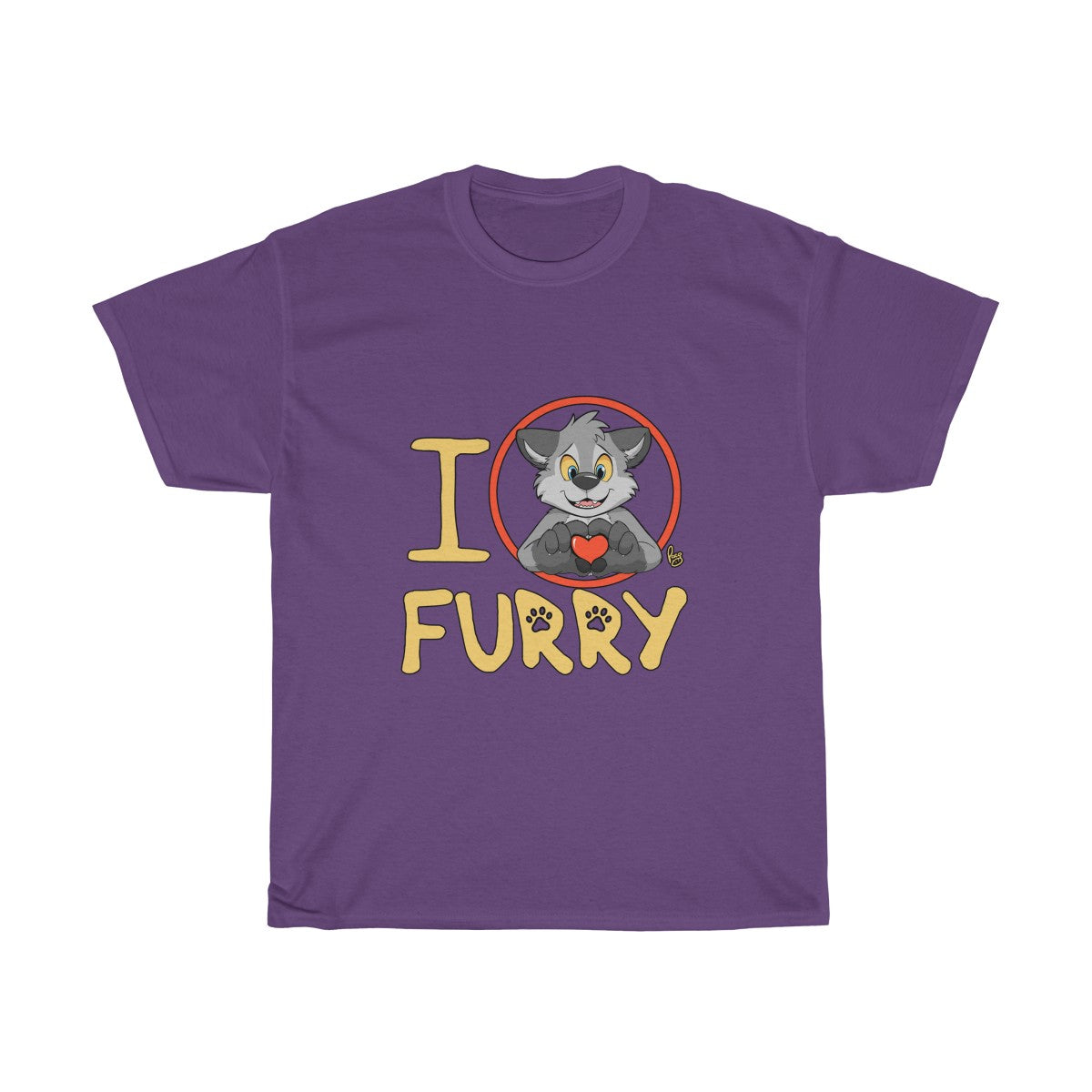 I Wolf Furry - T-Shirt T-Shirt Paco Panda Purple S 