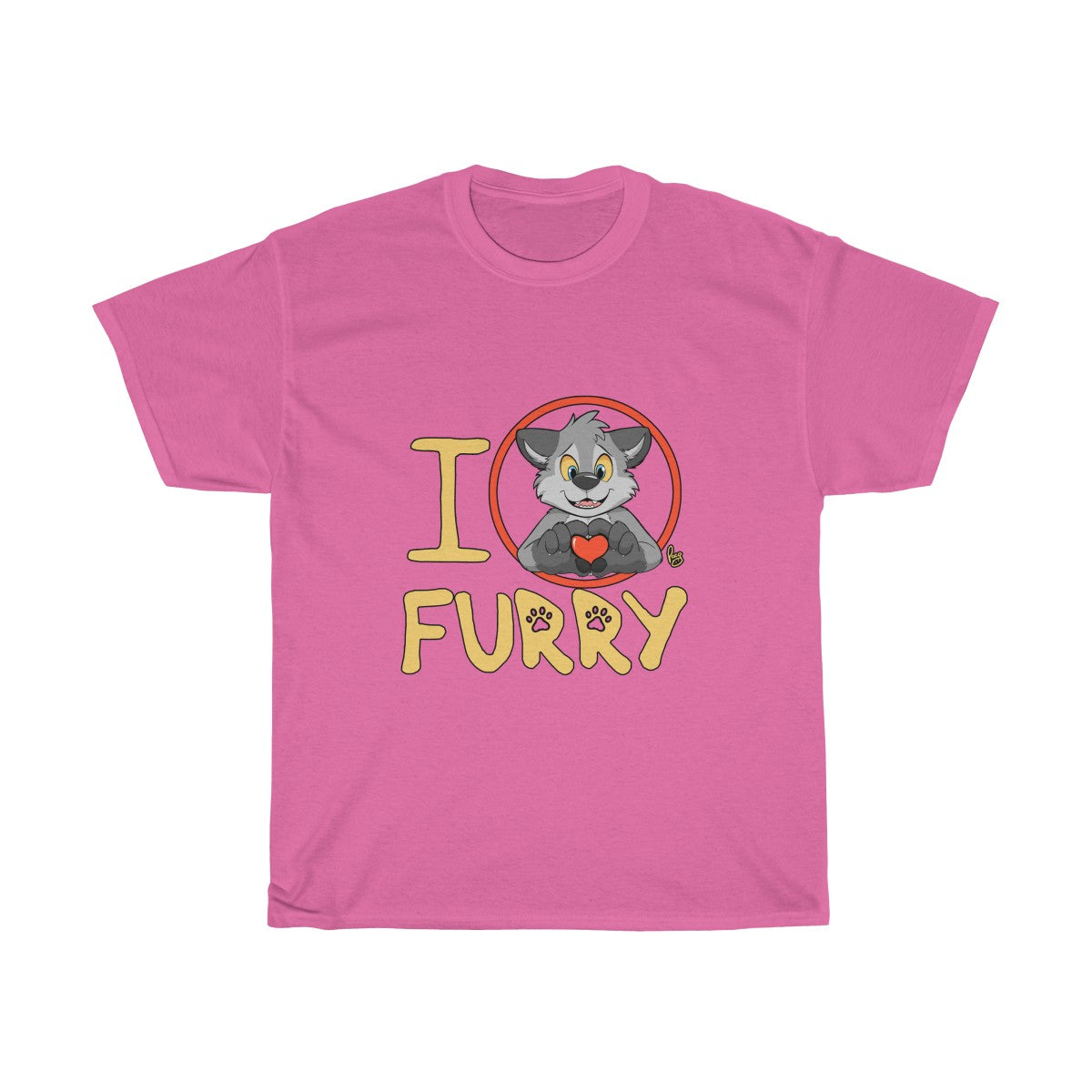 I Wolf Furry - T-Shirt T-Shirt Paco Panda Pink S 