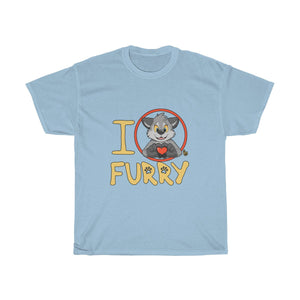 I Wolf Furry - T-Shirt T-Shirt Paco Panda Light Blue S 