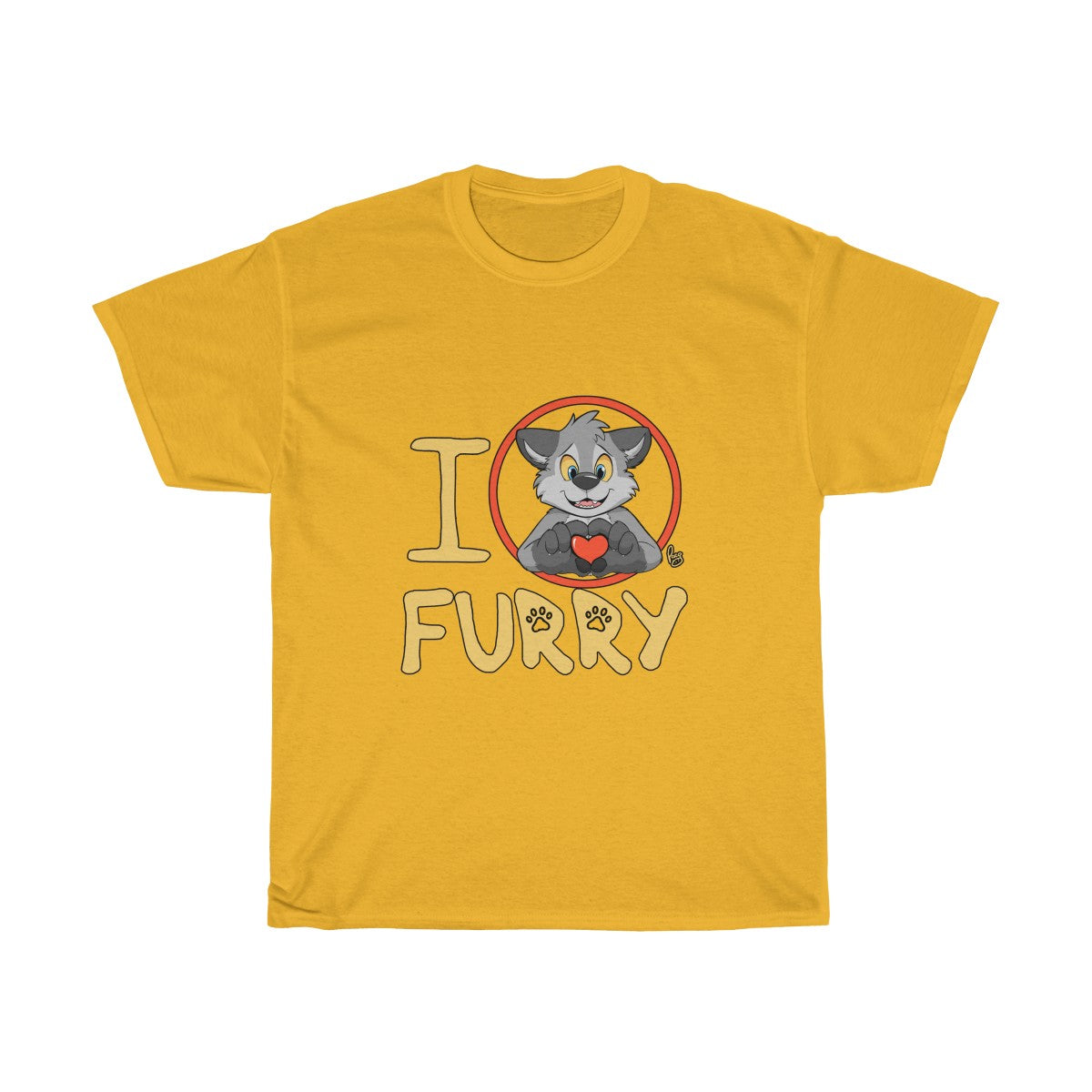 I Wolf Furry - T-Shirt T-Shirt Paco Panda Gold S 