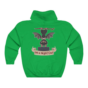 I am a Night Owl - Hoodie Hoodie Artworktee Green S 