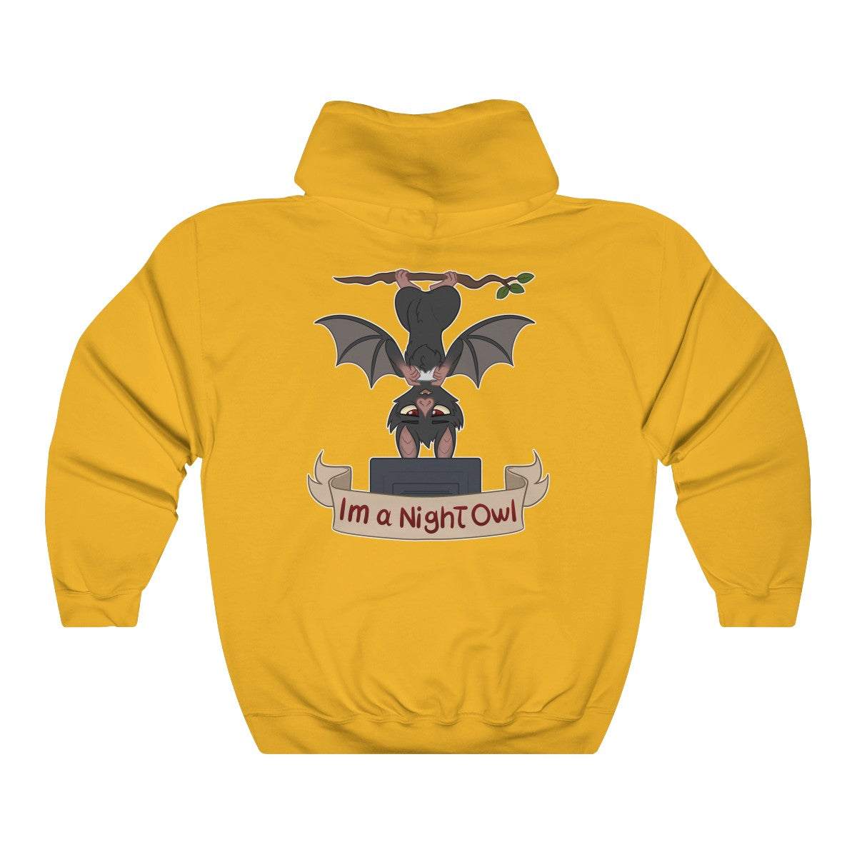 I am a Night Owl - Hoodie Hoodie Artworktee Gold S 