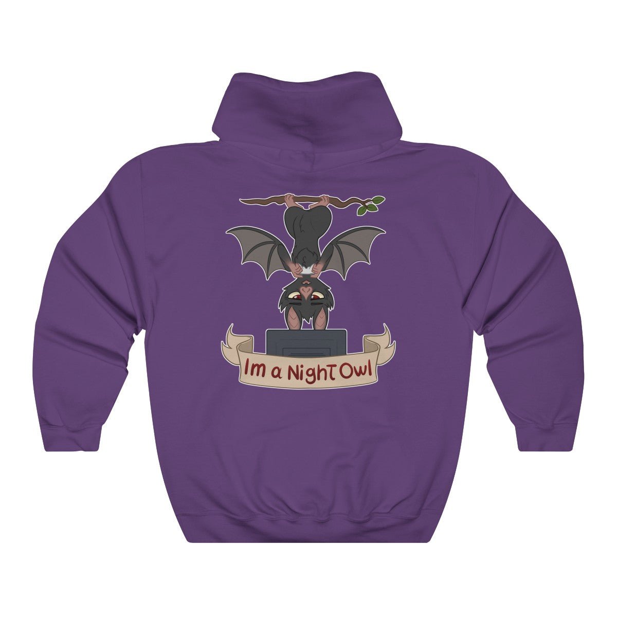 I am a Night Owl - Hoodie Hoodie Artworktee Purple S 