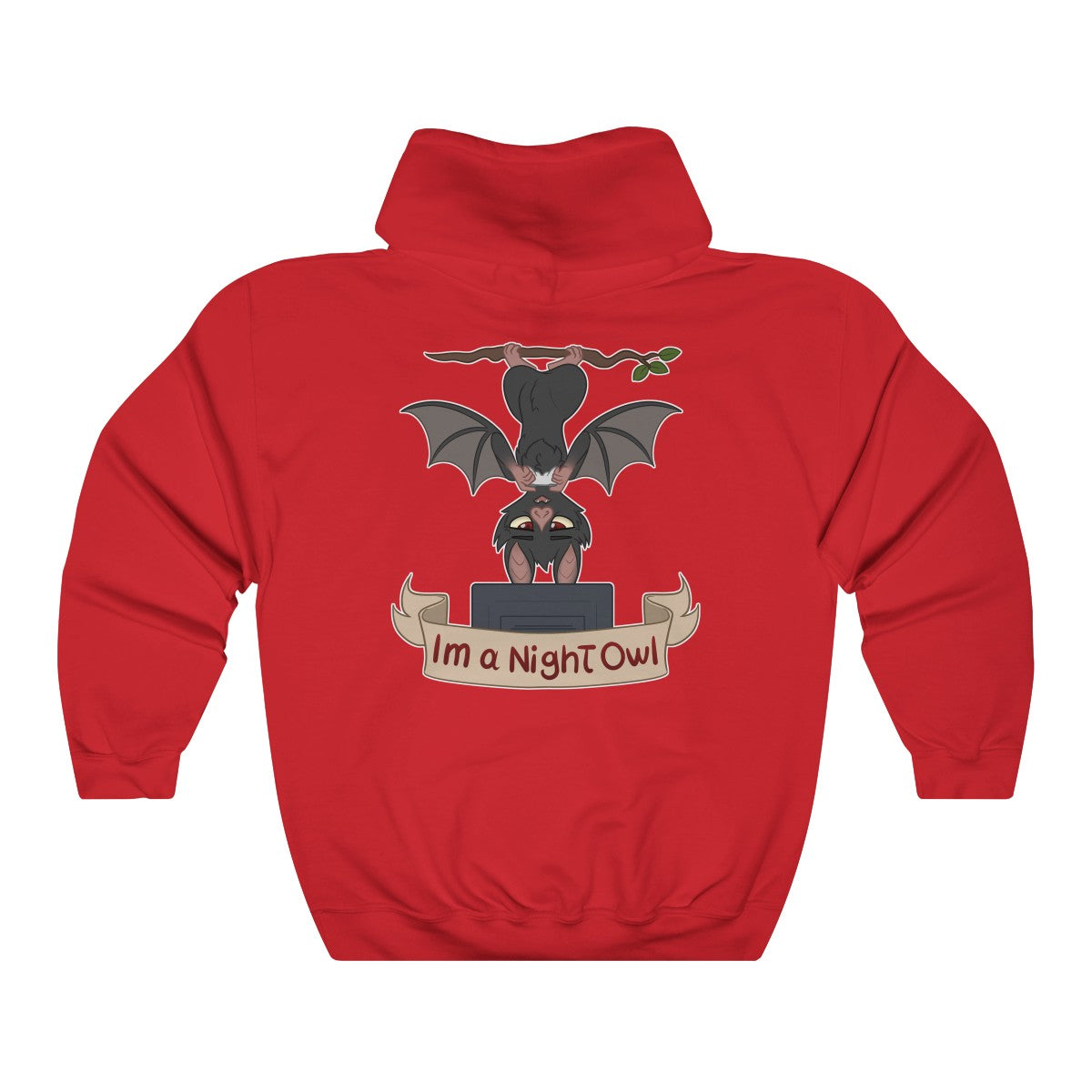 I am a Night Owl - Hoodie Hoodie Artworktee Red S 