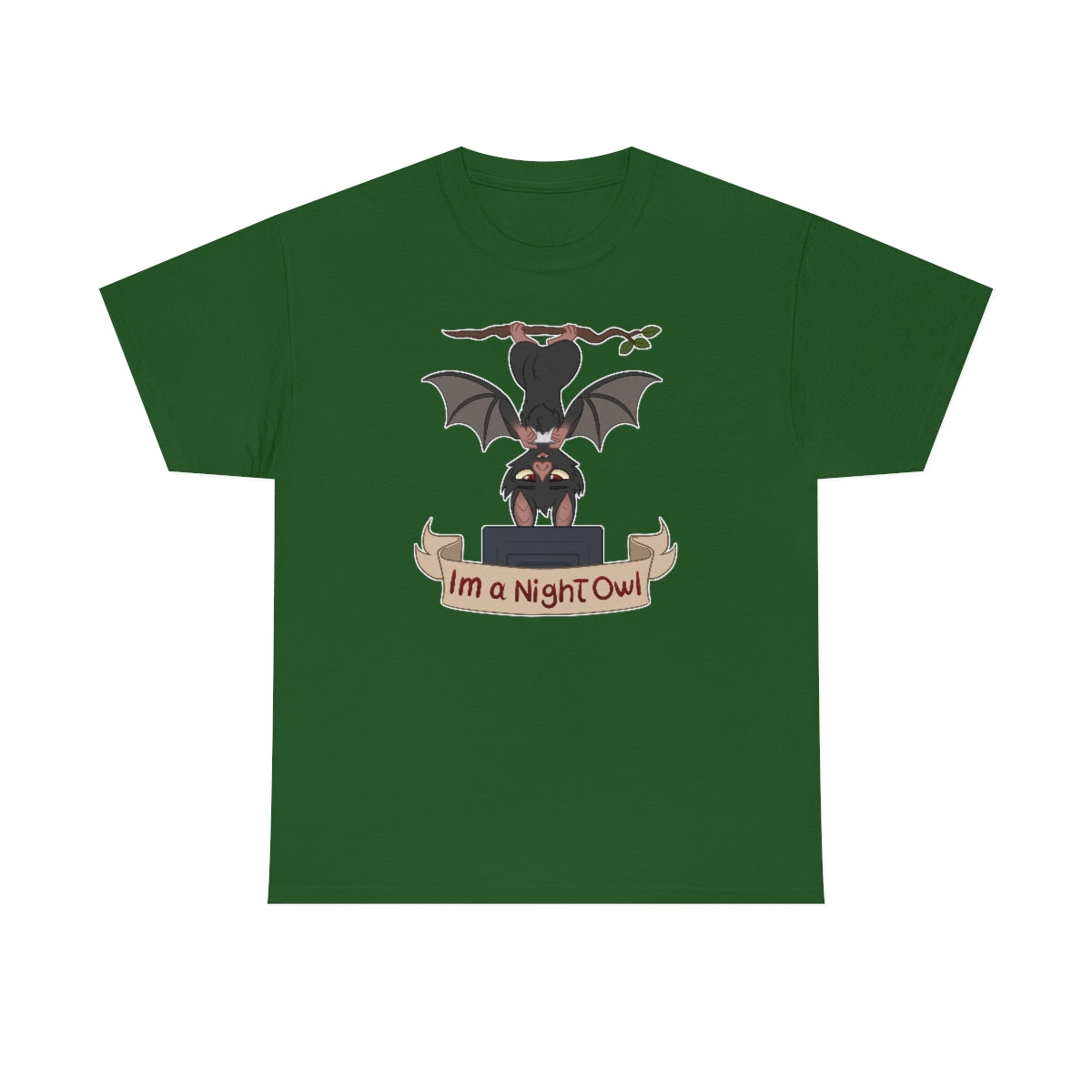I am a Night Owl - T-Shirt T-Shirt Artworktee Green S 