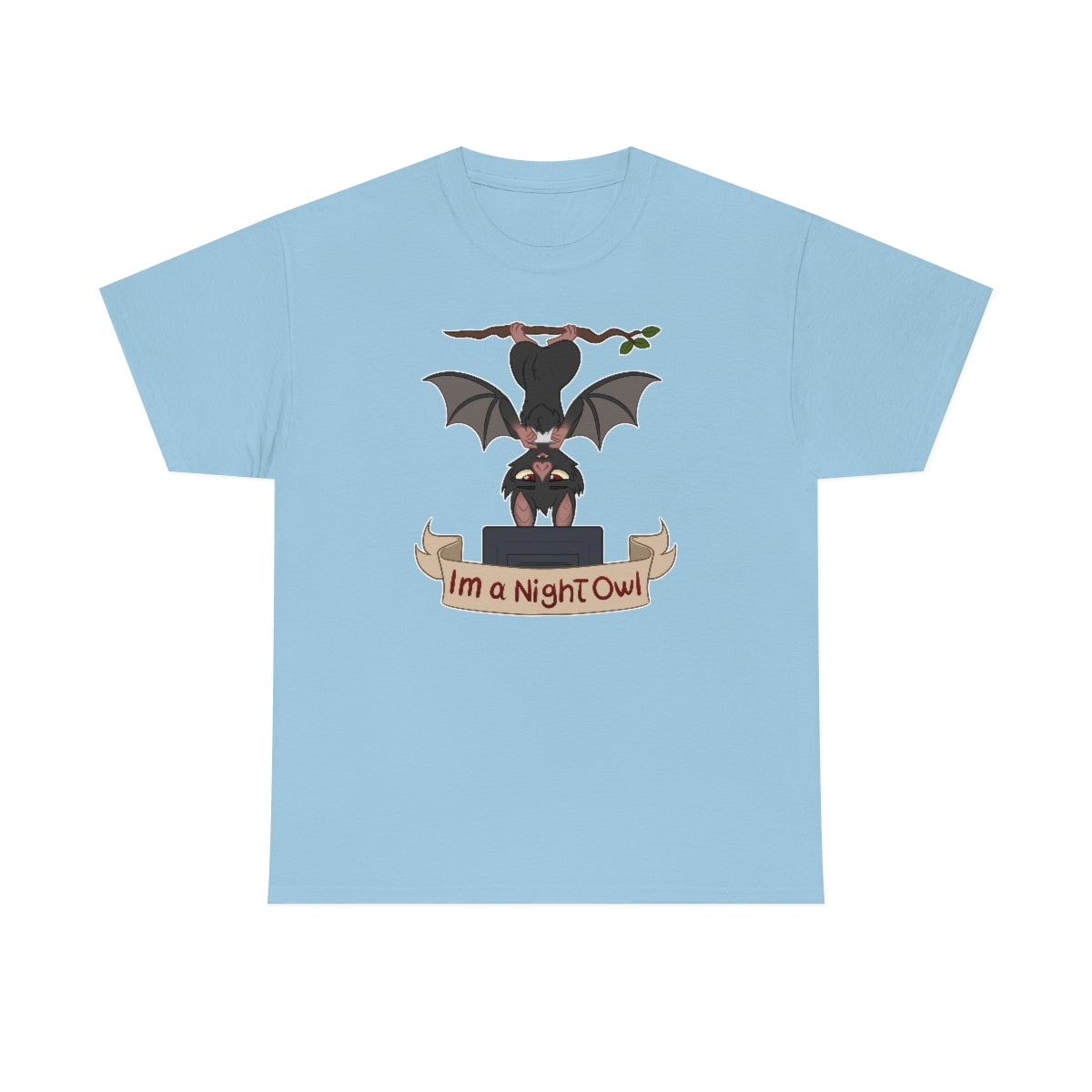 I am a Night Owl - T-Shirt T-Shirt Artworktee Light Blue S 