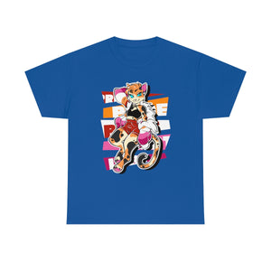 Lesbian Pride Jessica Cat - T-Shirt T-Shirt Artworktee Royal Blue S 