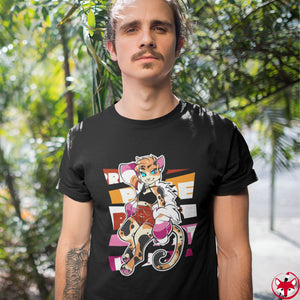 Lesbian Pride Jessica Cat - T-Shirt T-Shirt Artworktee 