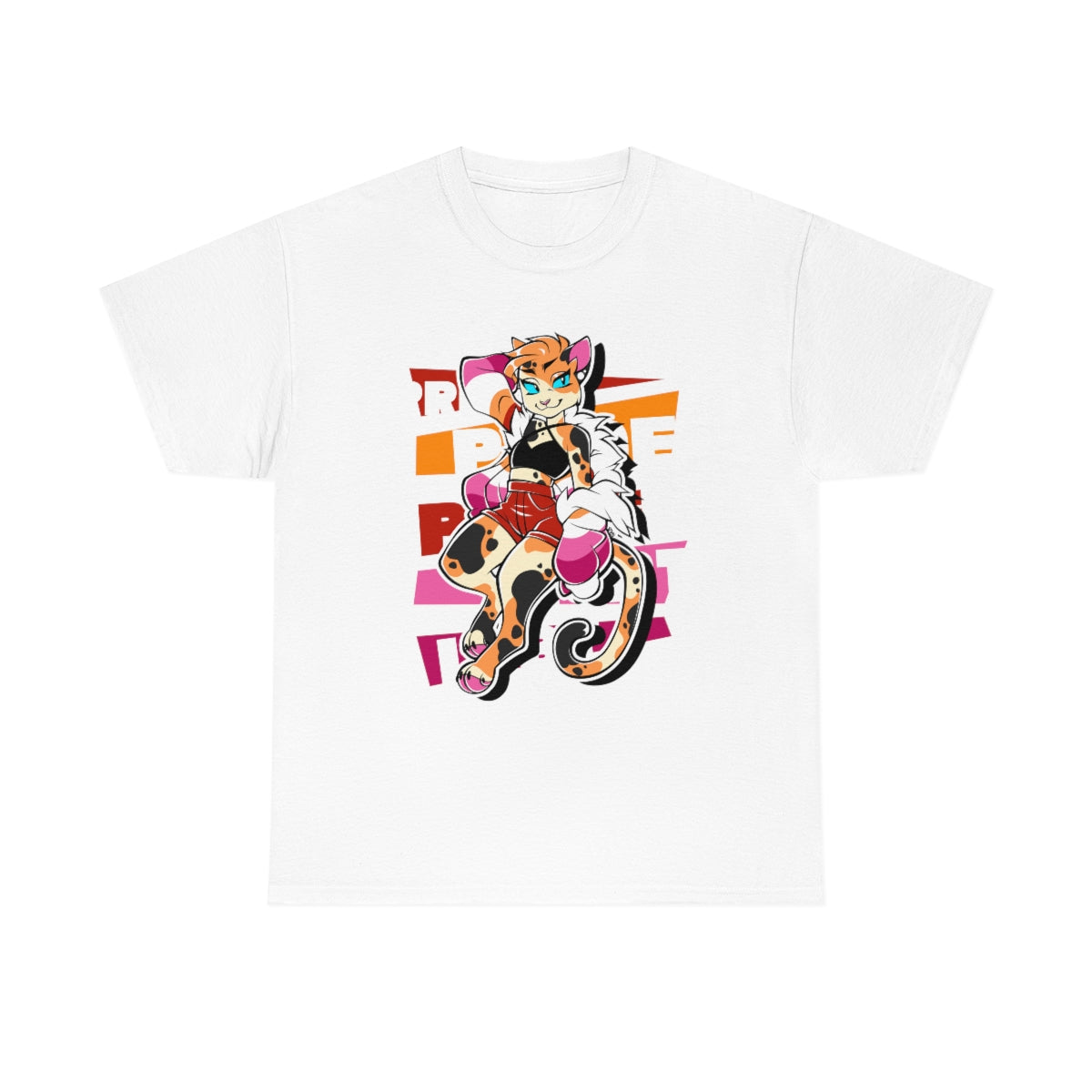 Lesbian Pride Jessica Cat - T-Shirt T-Shirt Artworktee White S 