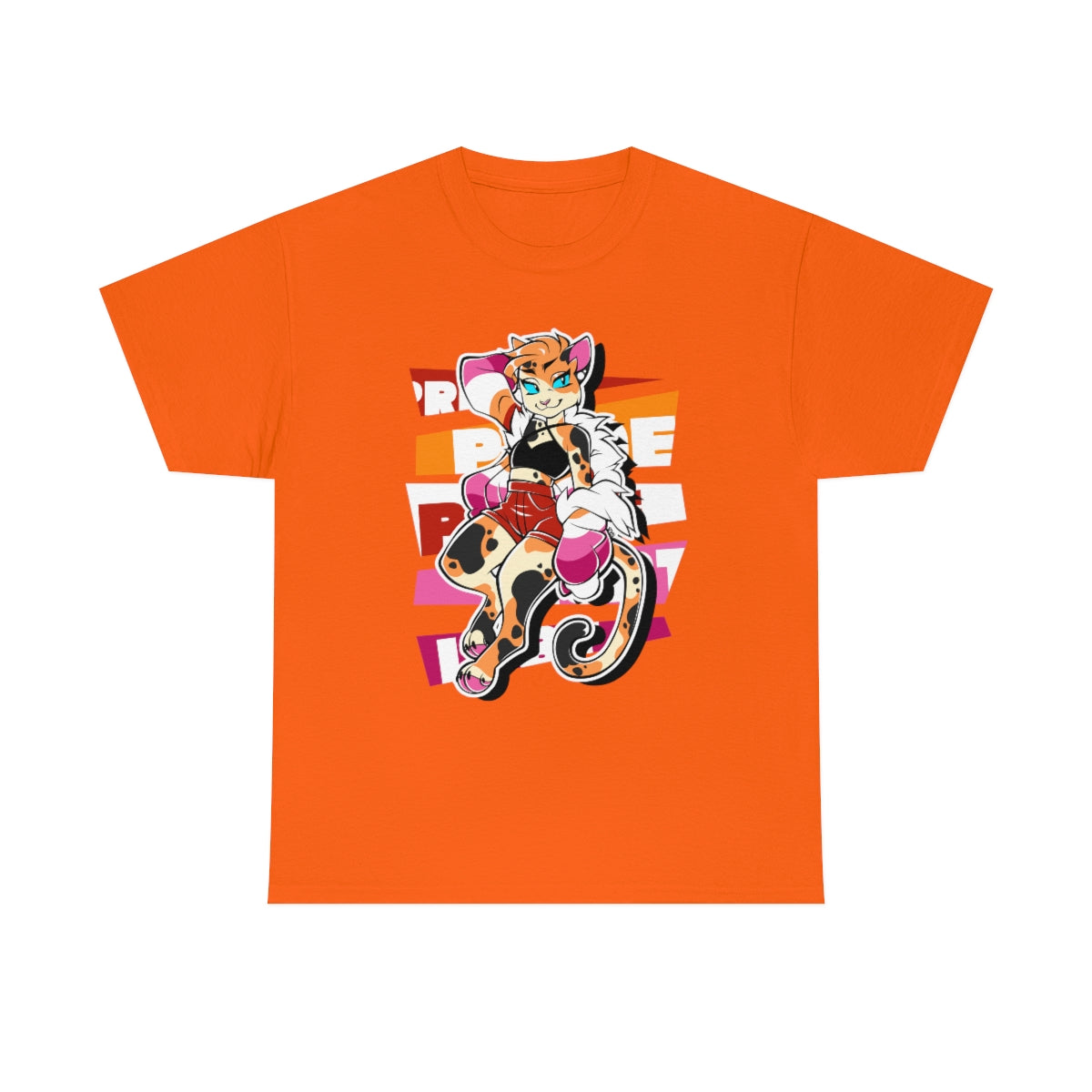 Lesbian Pride Jessica Cat - T-Shirt T-Shirt Artworktee Orange S 