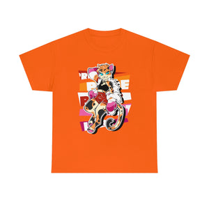 Lesbian Pride Jessica Cat - T-Shirt T-Shirt Artworktee Orange S 