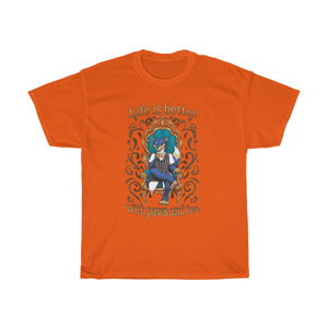 Life is better with Paws and Tea - T-Shirt T-Shirt Artemis Wishfoot Orange S 