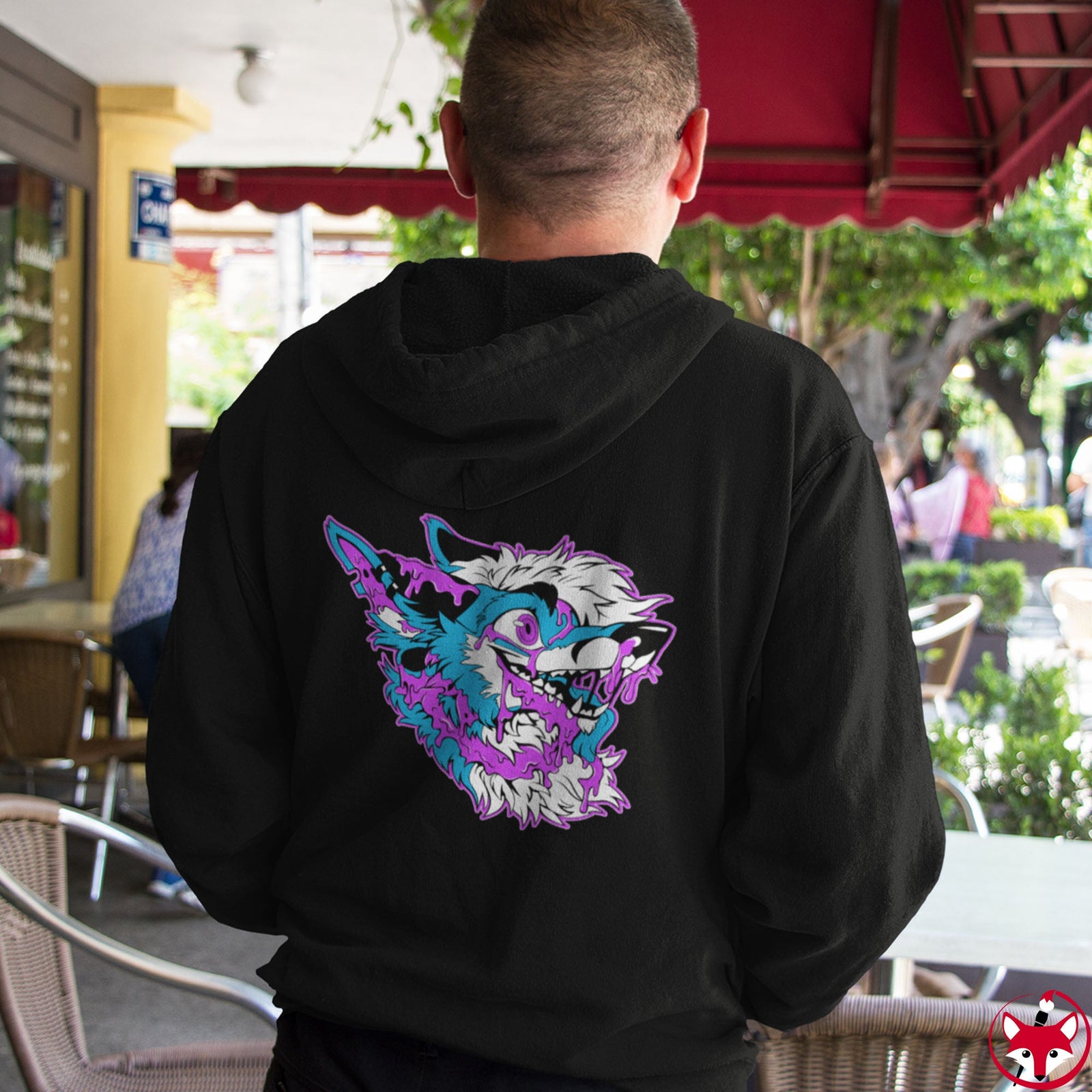 Light Blue and Pink - Hoodie Hoodie Artworktee 