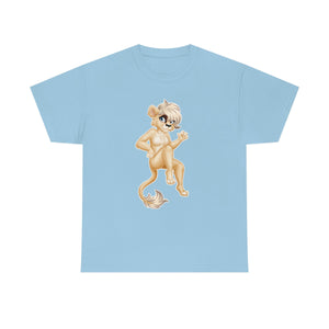 Lion Girl - T-Shirt T-Shirt Artworktee Light Blue S 